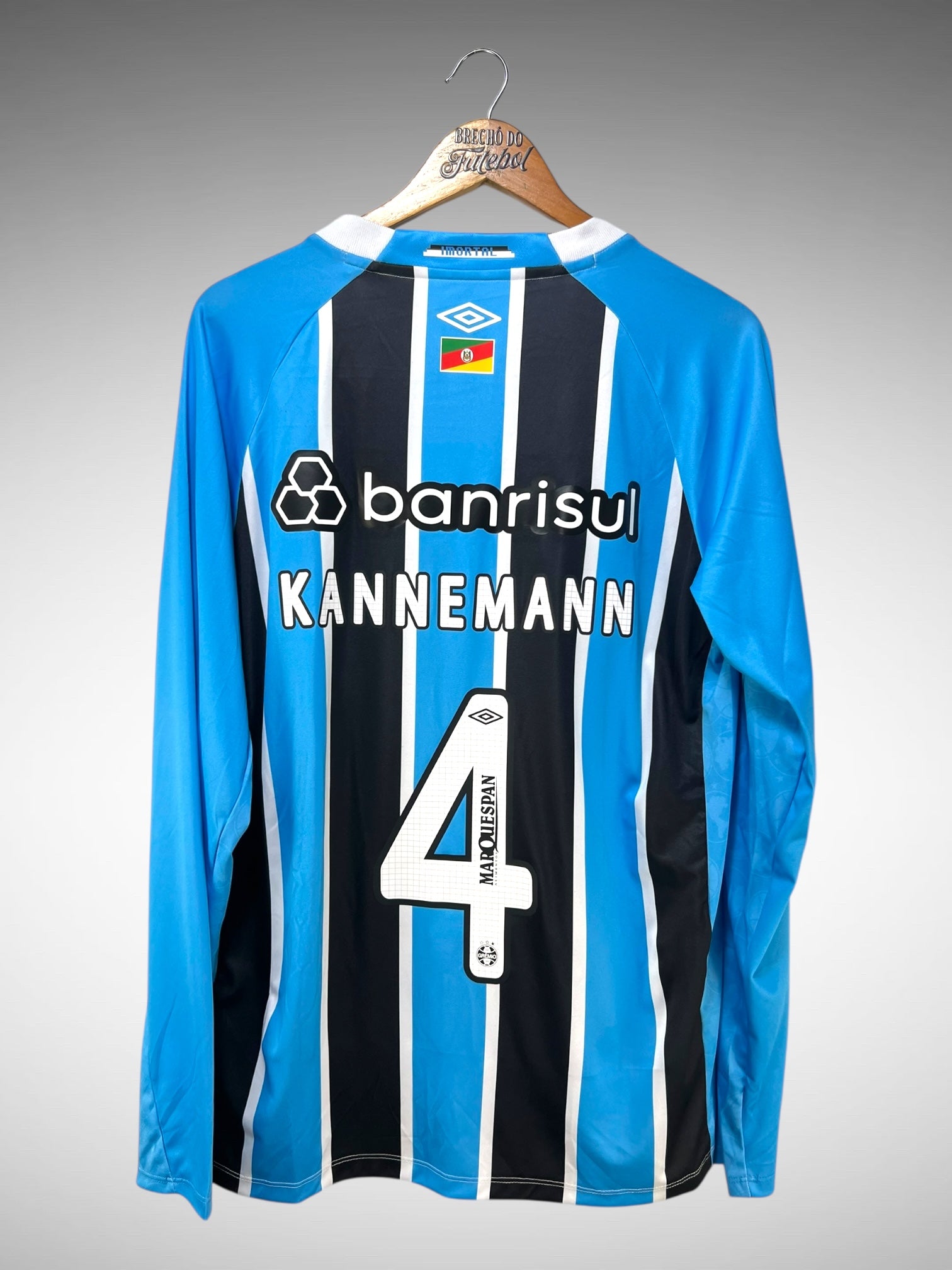 Grêmio 2024 Primeira Camisa Tam G N Kannemann Mangas Longas.