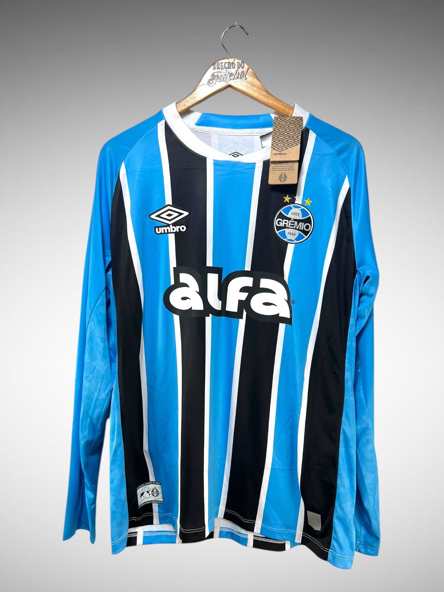 Grêmio 2024 Primeira Camisa Tam G N Kannemann Mangas Longas.
