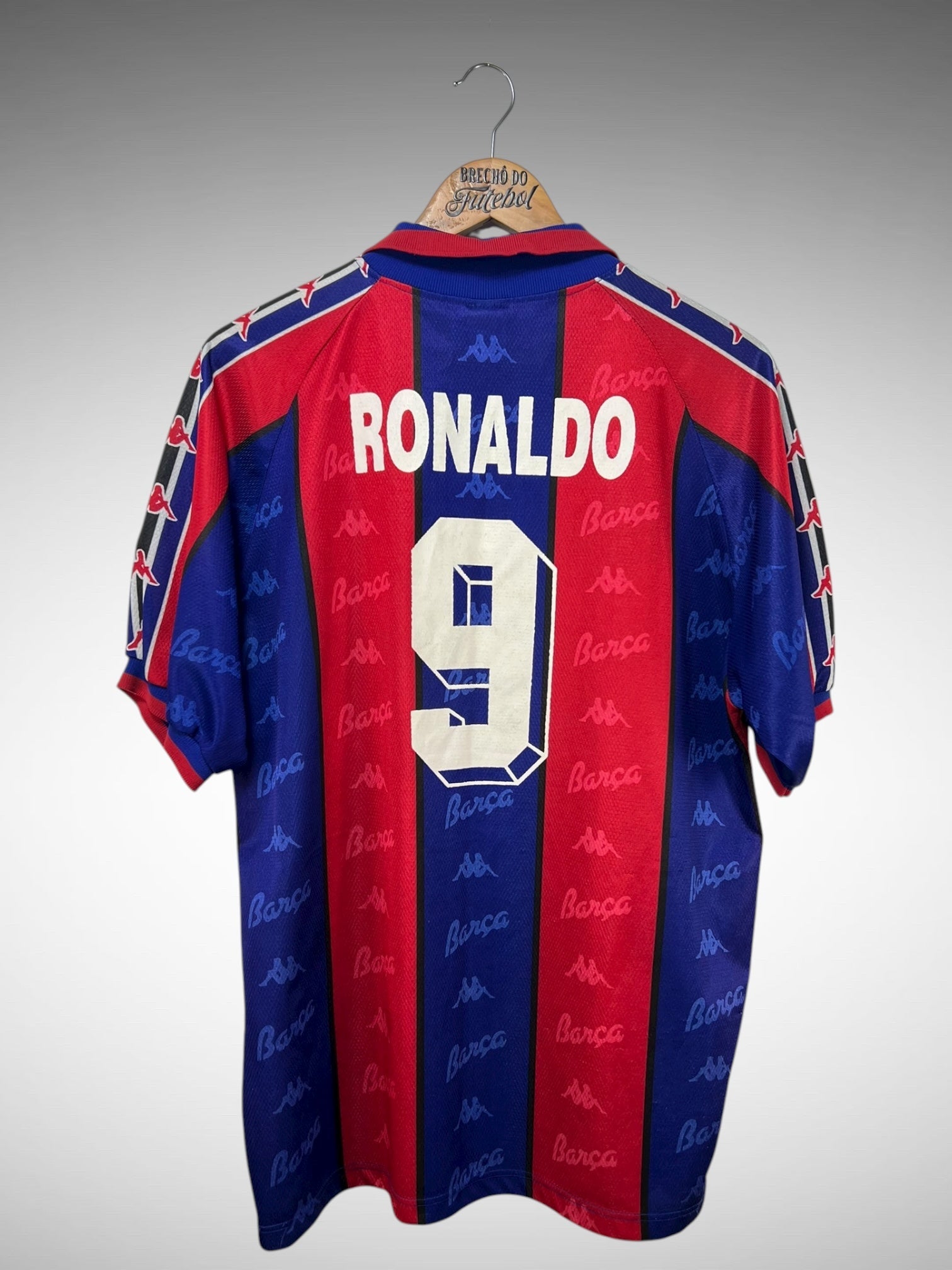 Barcelona 1996 Primeira Camisa Tam G N 9 Ronaldo.
