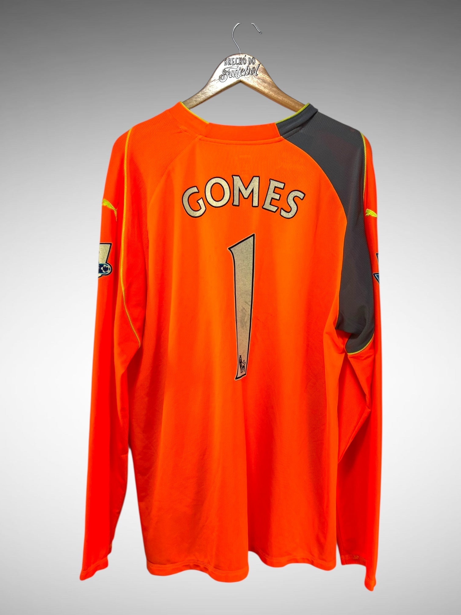 Tottenham 2010 Camisa De Goleiro Tam GG N 1 Gomes Mangas Longas.