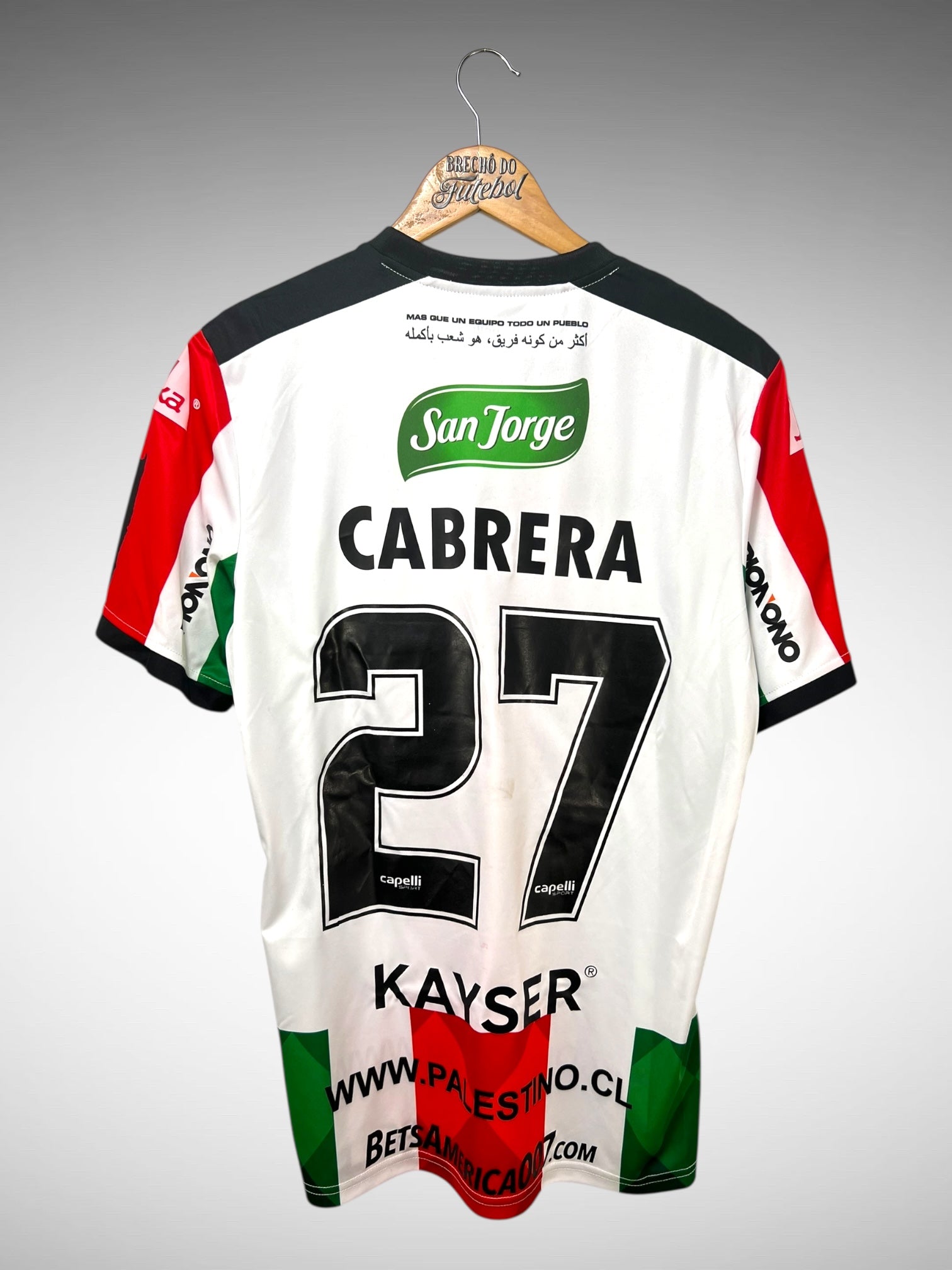 Palestino 2021 Primeira Camisa Tam P N 27 Cabrera.