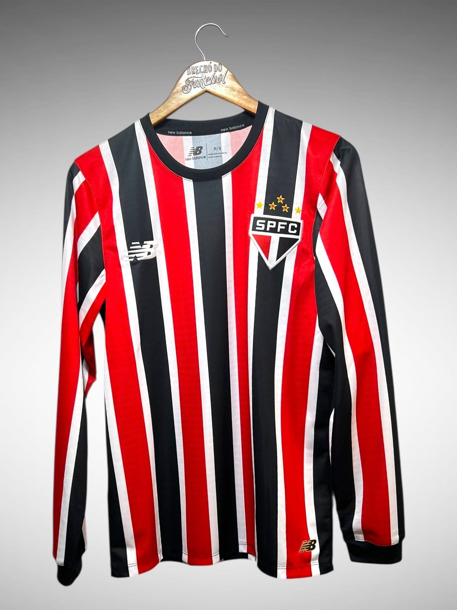 São Paulo 2024 Segunda Camisa Modelo Retrô Tam P Mangas Longas.