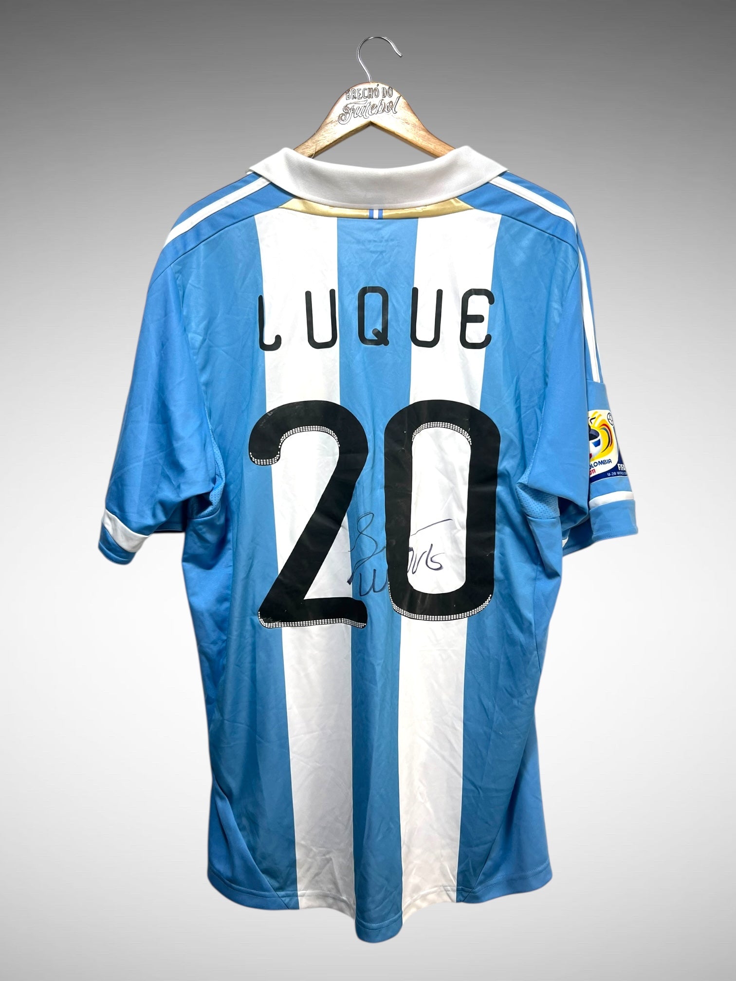 Argentina 2011 Primeira Camisa Tam GG N 20 Luque.