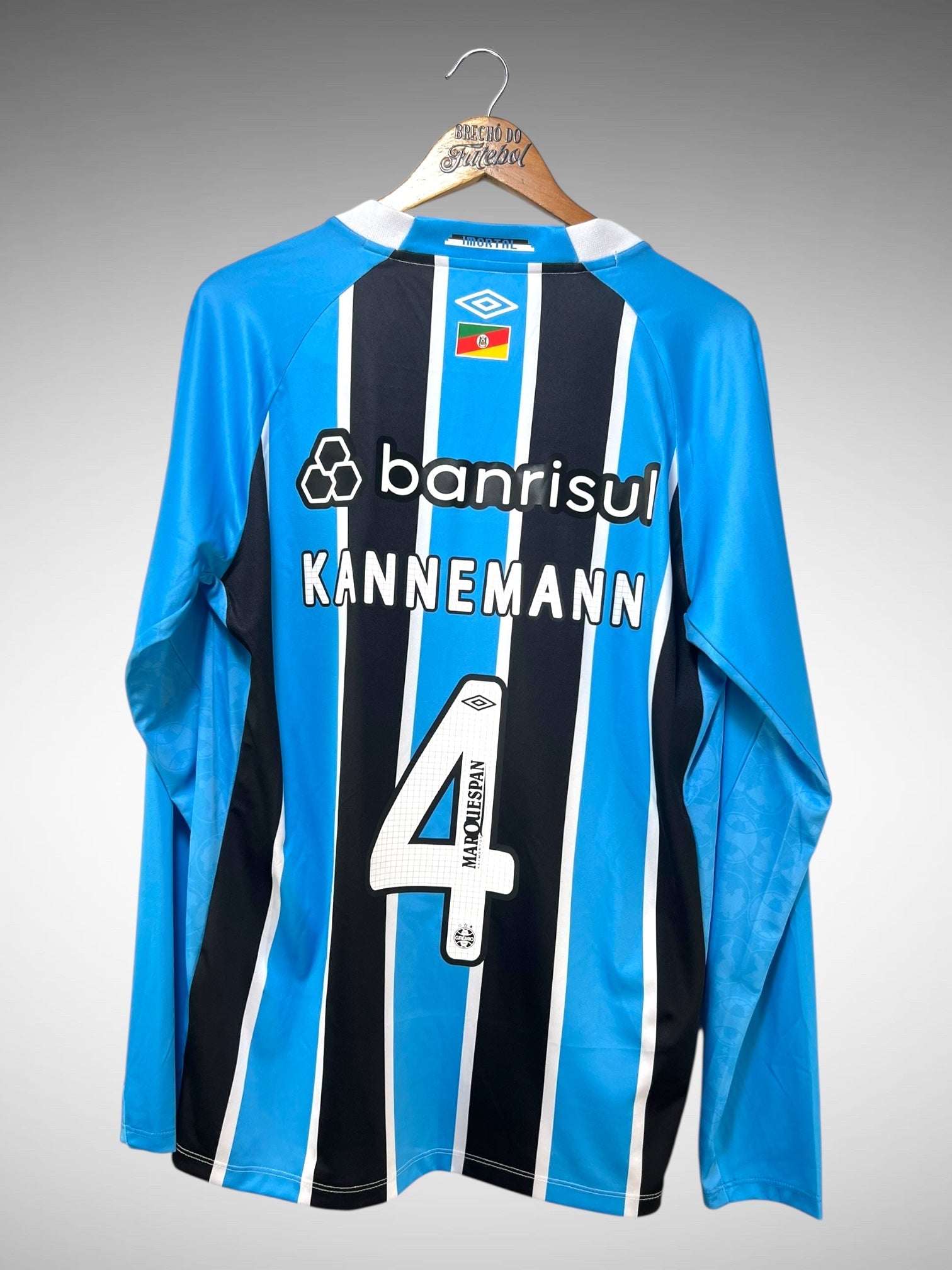 Grêmio 2025 Primeira Camisa Tam G N 4 Kannemann Mangas Longas.