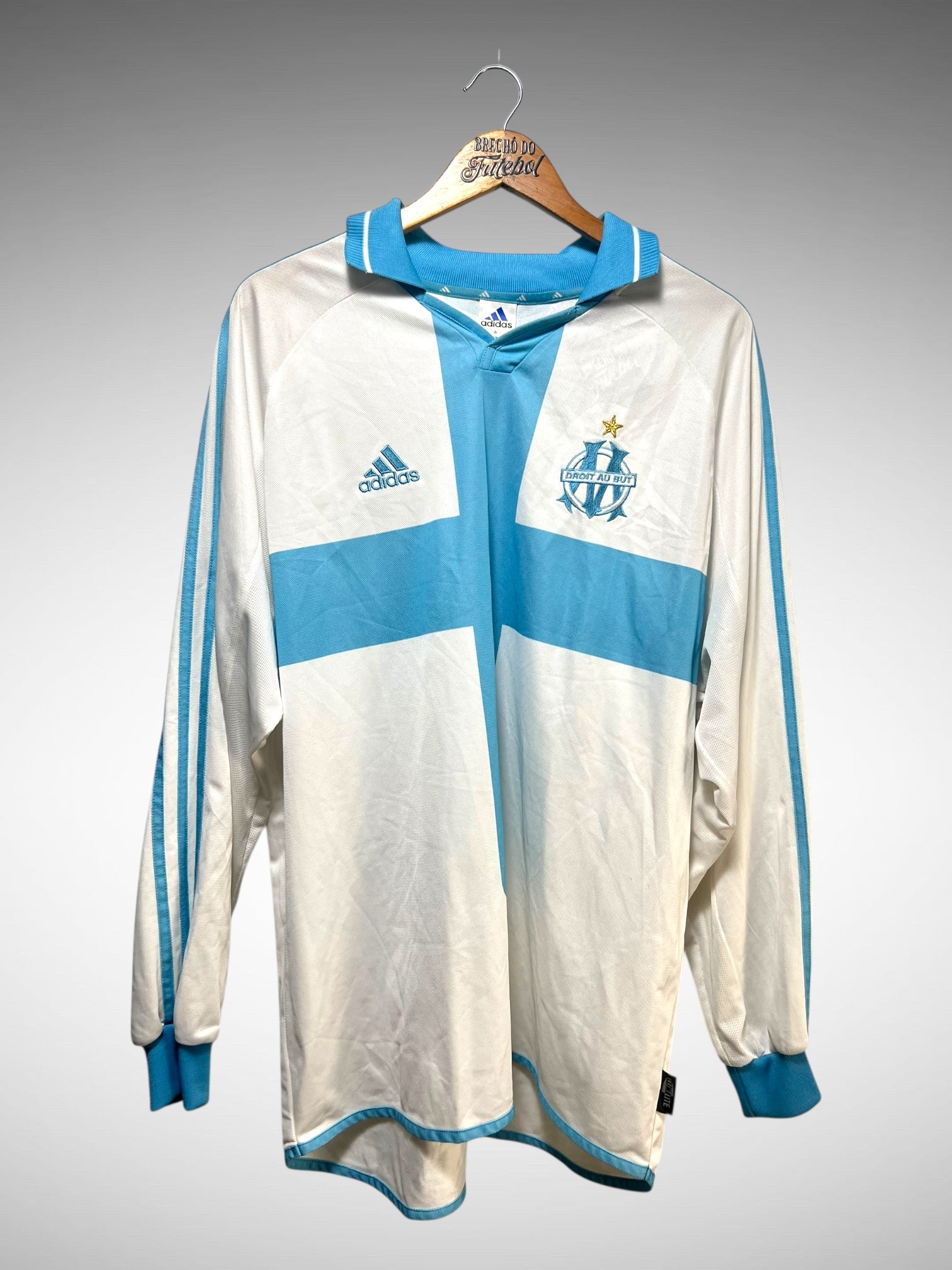 Olympique Marseille 2000 Primeira Camisa Tam GG Mangas Longas.