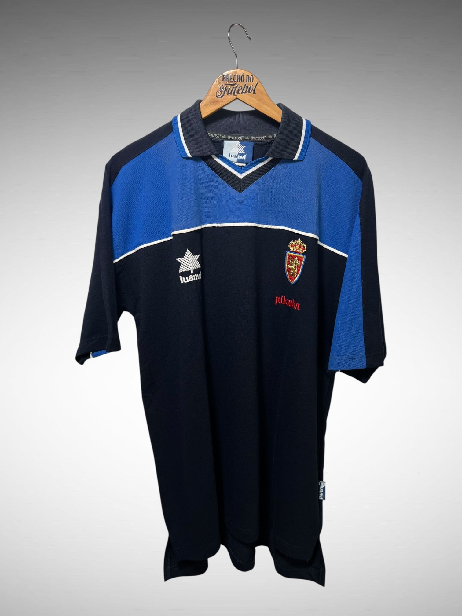 Real Zaragoza 2000 Camisa de Viagem Tam GG.