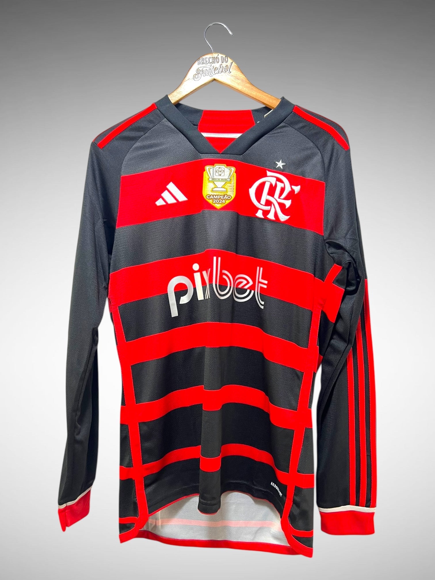 Flamengo 2024 Primeira Camisa Tam M Mangas Longas N 10.