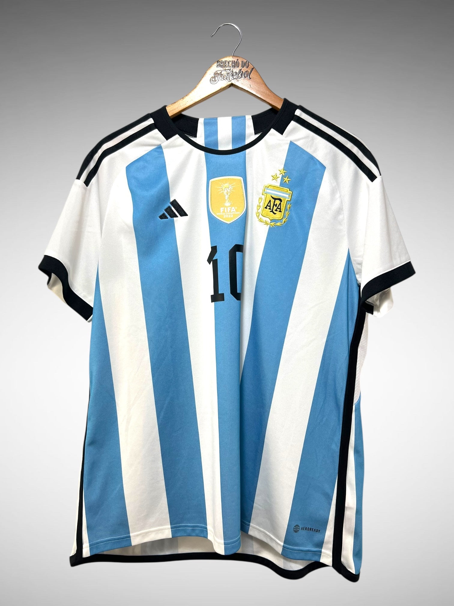 Argentina 2022 Primeira Camisa Tam 3G N 10 Messi.