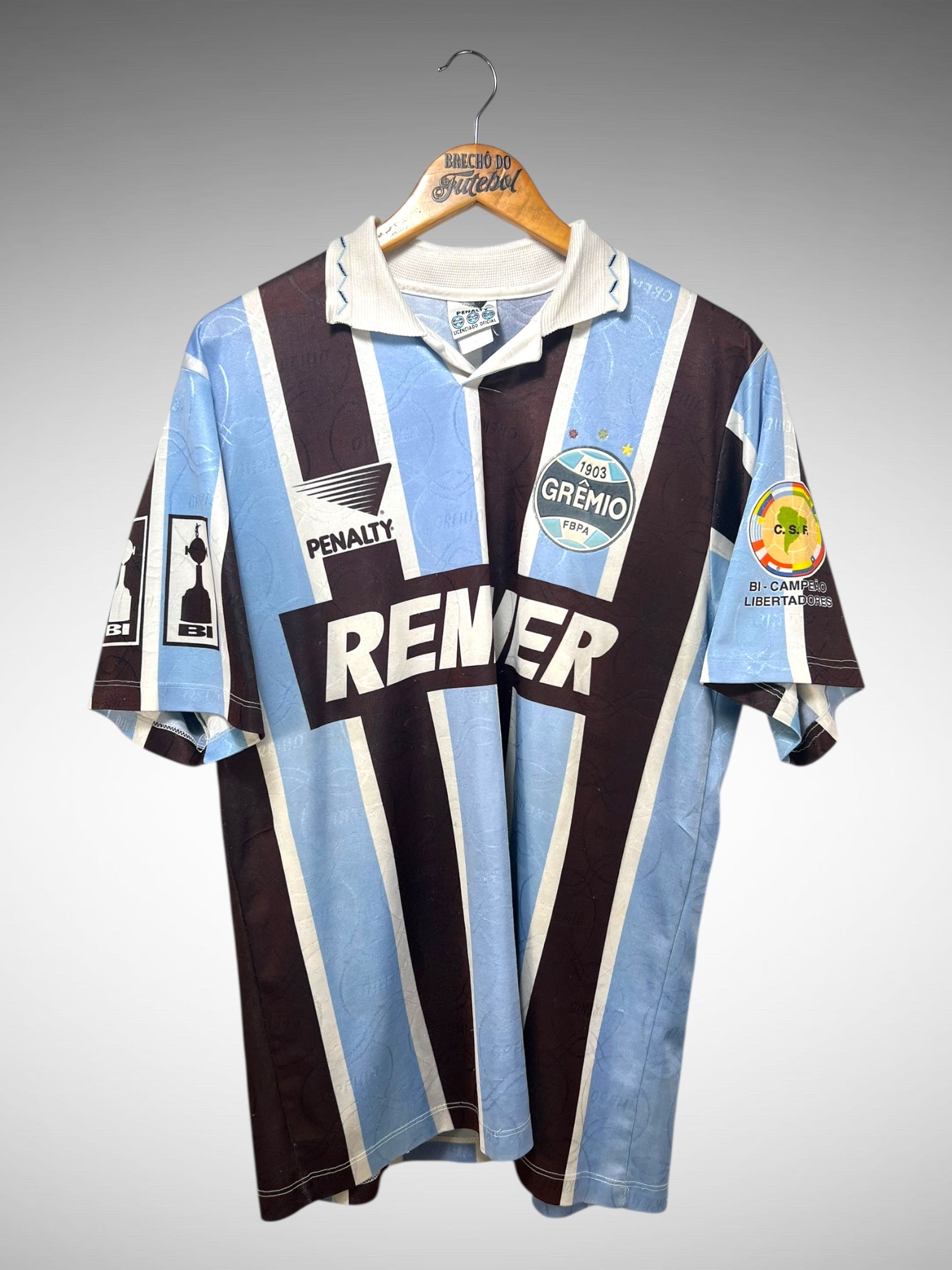 Grêmio 1995 Primeira Camisa Bi Libertadores Tam G N 9.