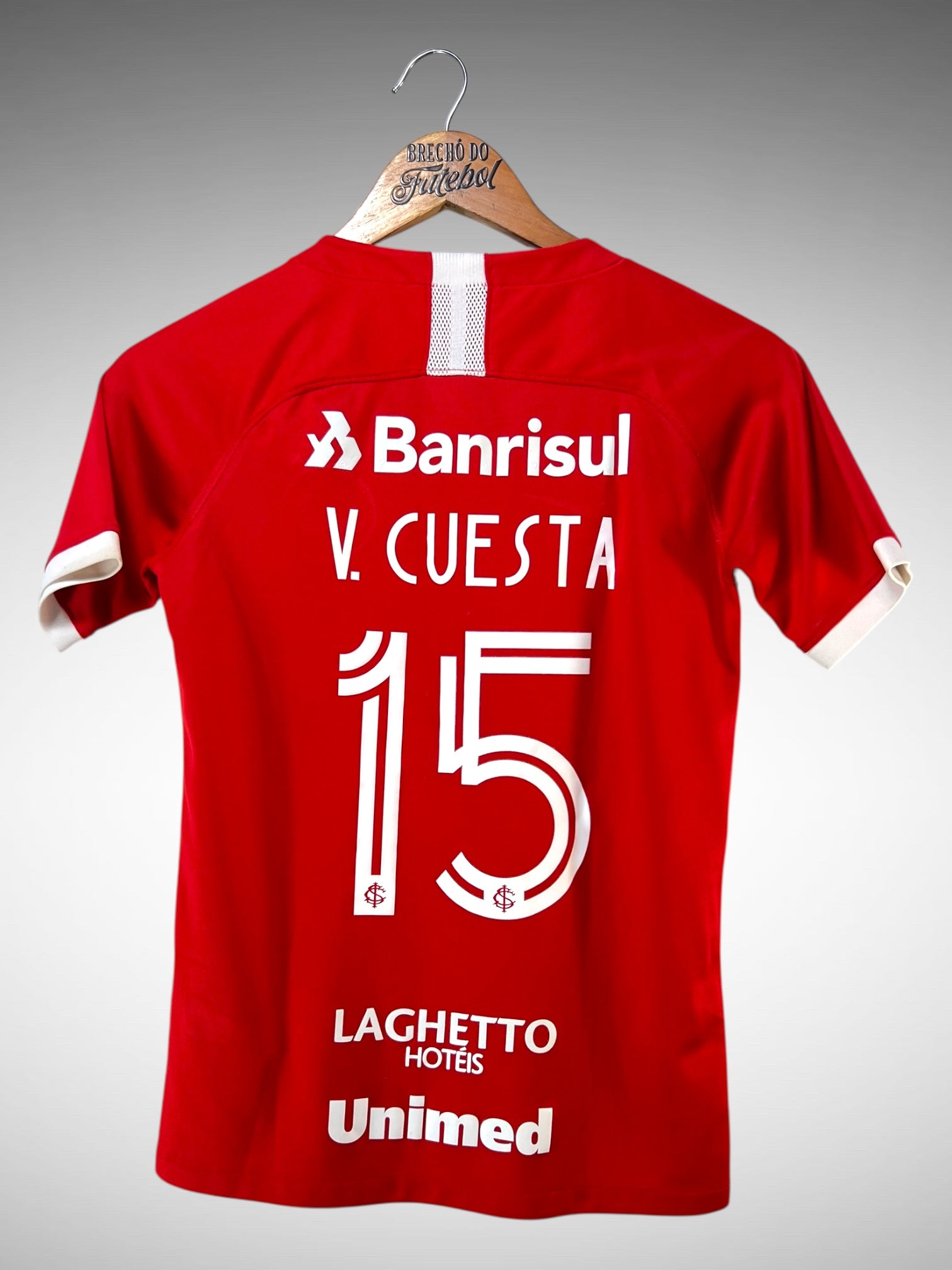 Internacional 2019 Primeira Camisa Tam 14 Anos Infantil N 15 V. Cuesta.