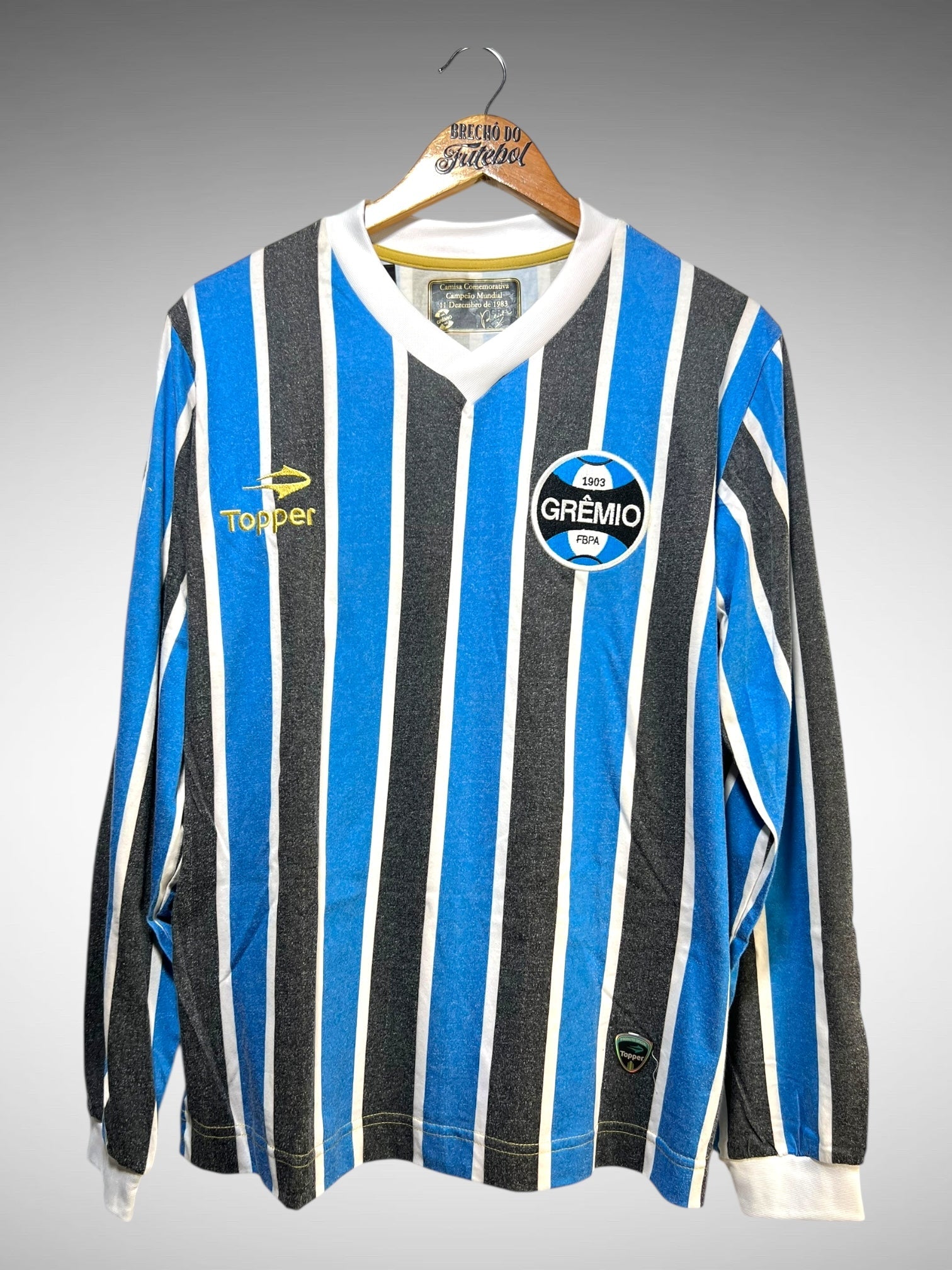 Grêmio 1983 Retrô Primeira Camisa Tam M N 7 Mangas Longas.