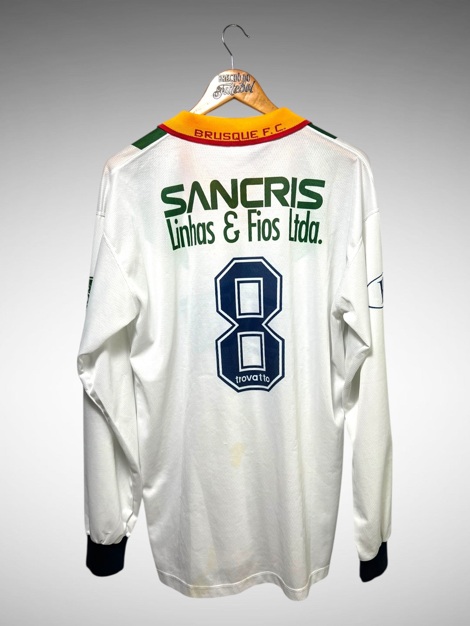 Brusque FC 1998 Primeira Camisa Tam GG N 8 Mangas Longas.