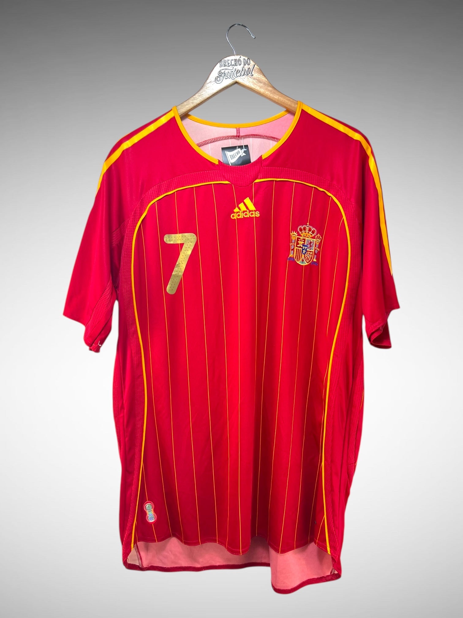 Espanha 2006 Primeira Camisa Tam GG N 7 Raul.