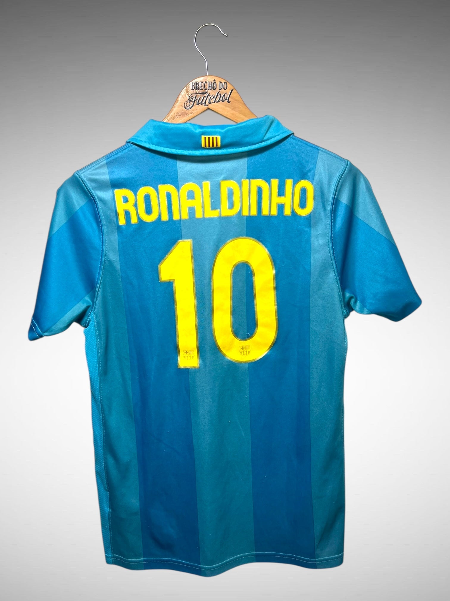 Barcelona 2008 Terceira Camisa Tam G Infantil N 10 Ronaldinho.