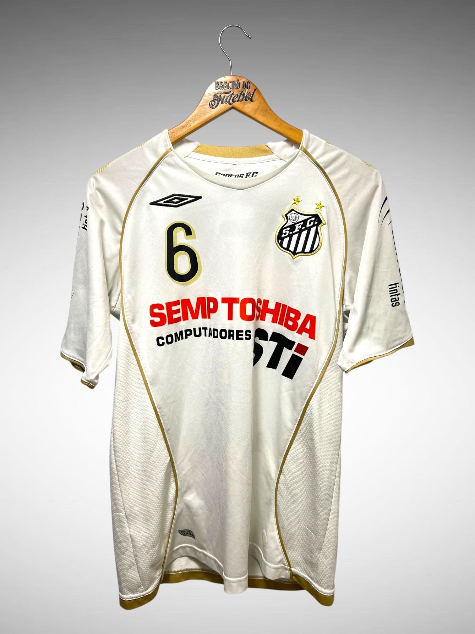 Santos 2007 Primeira Camisa Tam G N 6 Betão