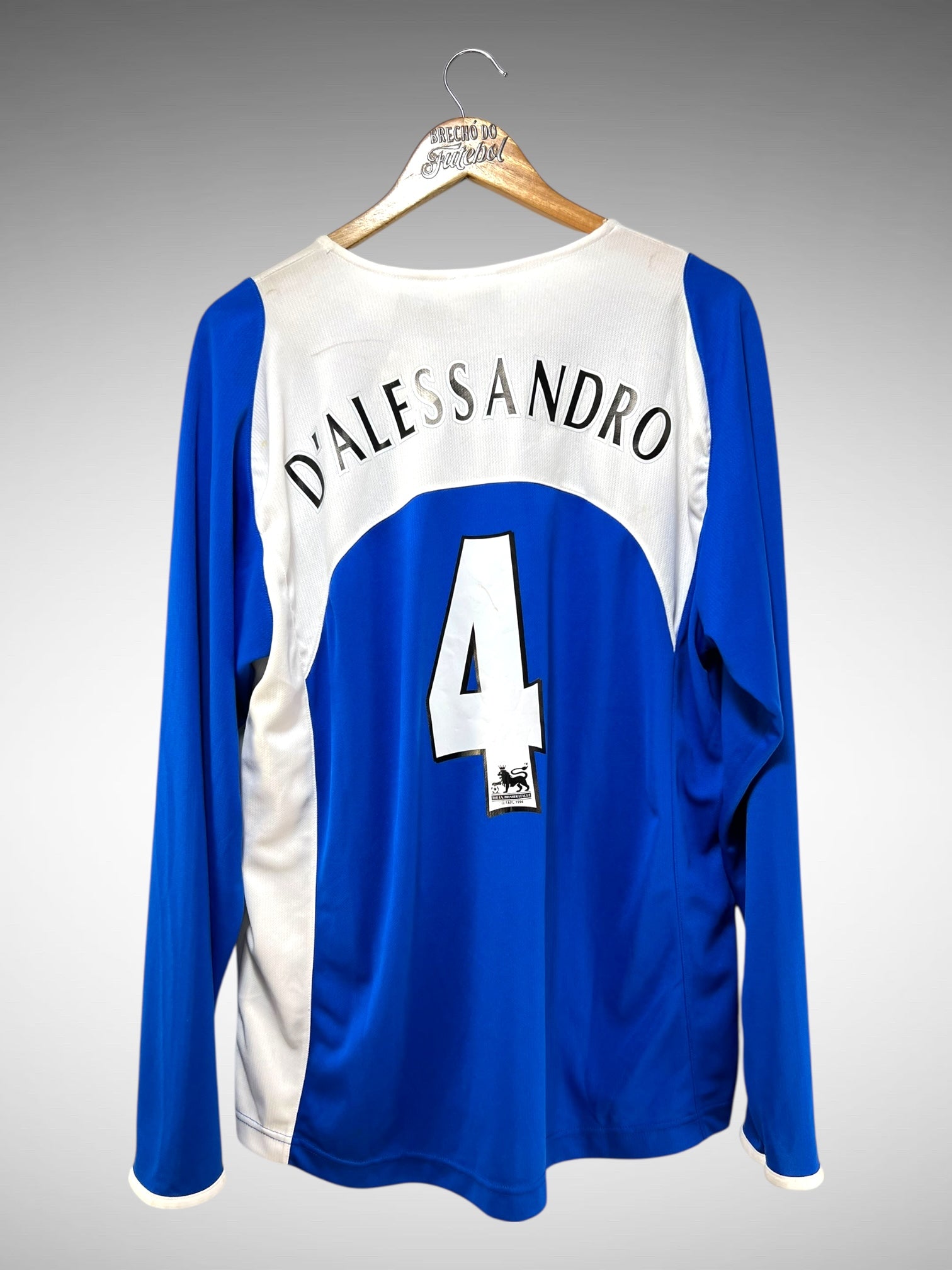 Portsmouth FC 2005 Primeira Camisa Tam G N 4 D' Alessandro Mangas Longas.