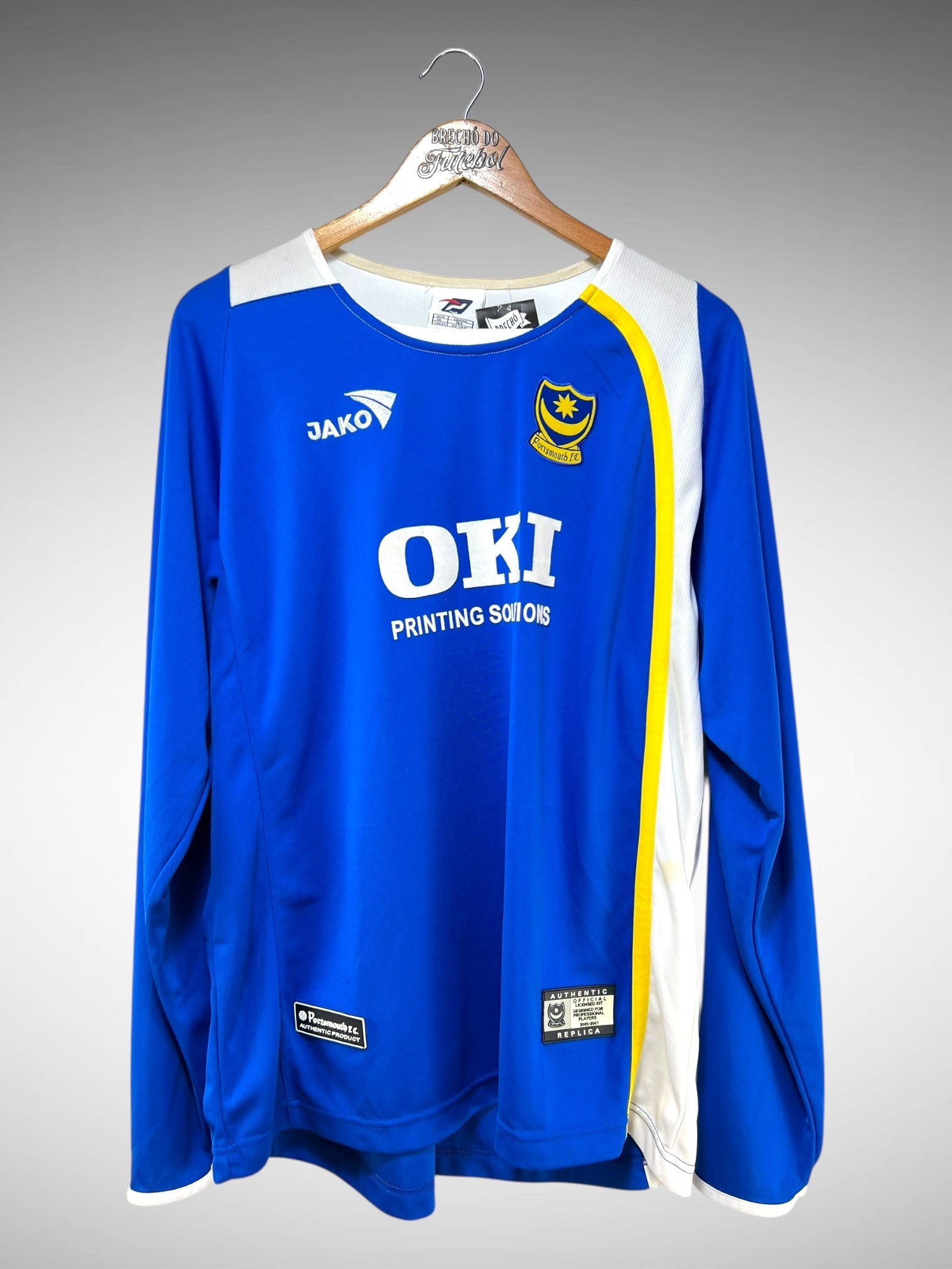 Portsmouth FC 2005 Primeira Camisa Tam G N 4 D' Alessandro Mangas Longas.