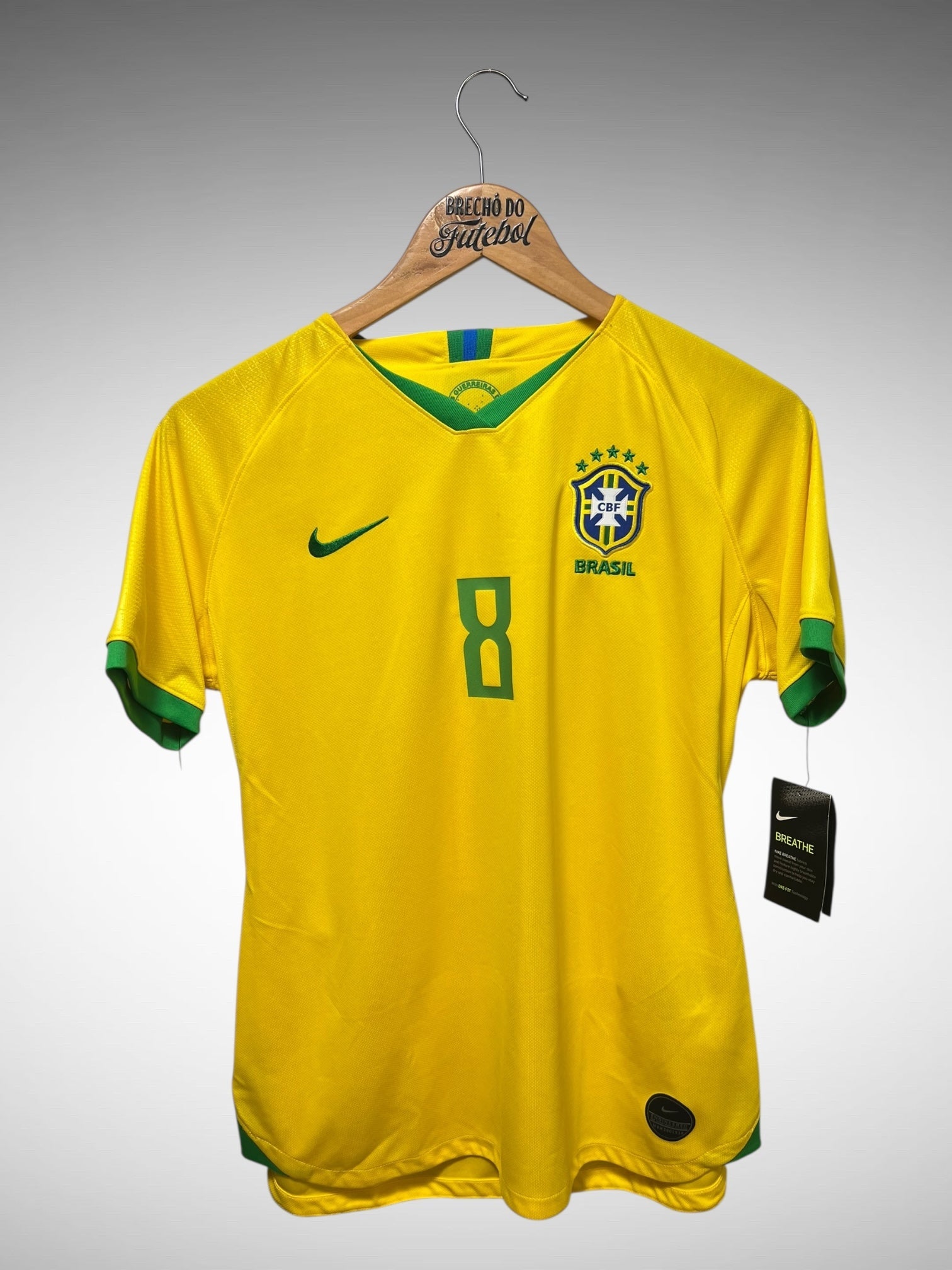 Brasil 2019 Primeira Camisa Feminina Tam G N 8 Formiga