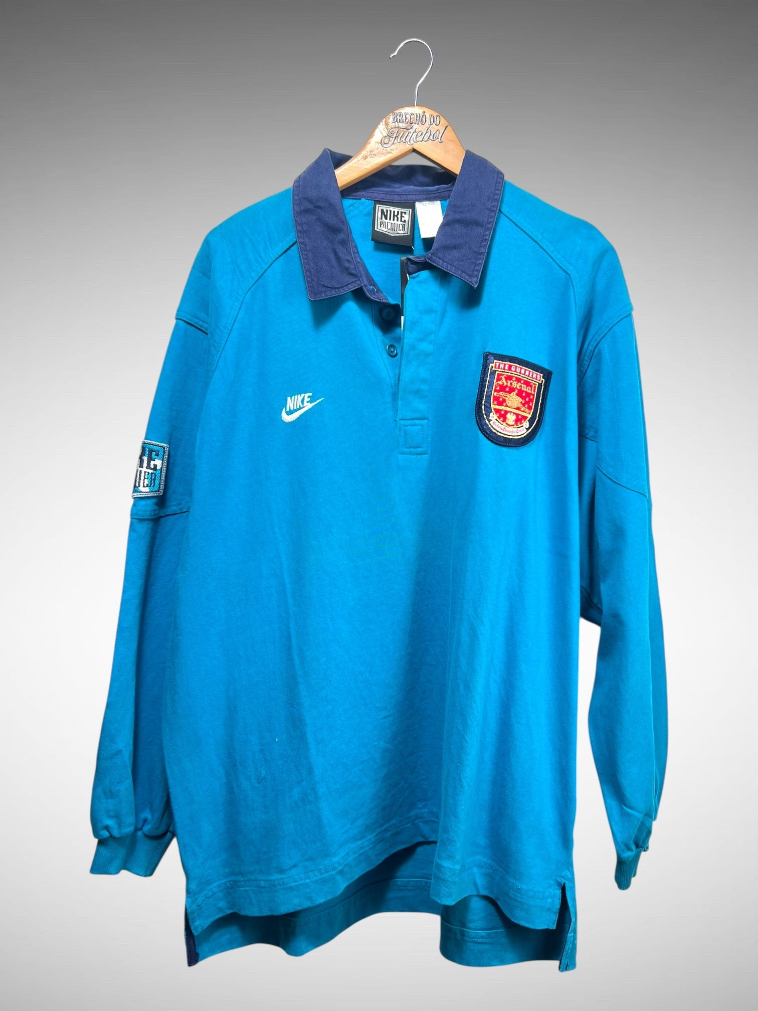 Arsenal 1995 Camisa de Viagem Tam GG Mangas Longas.