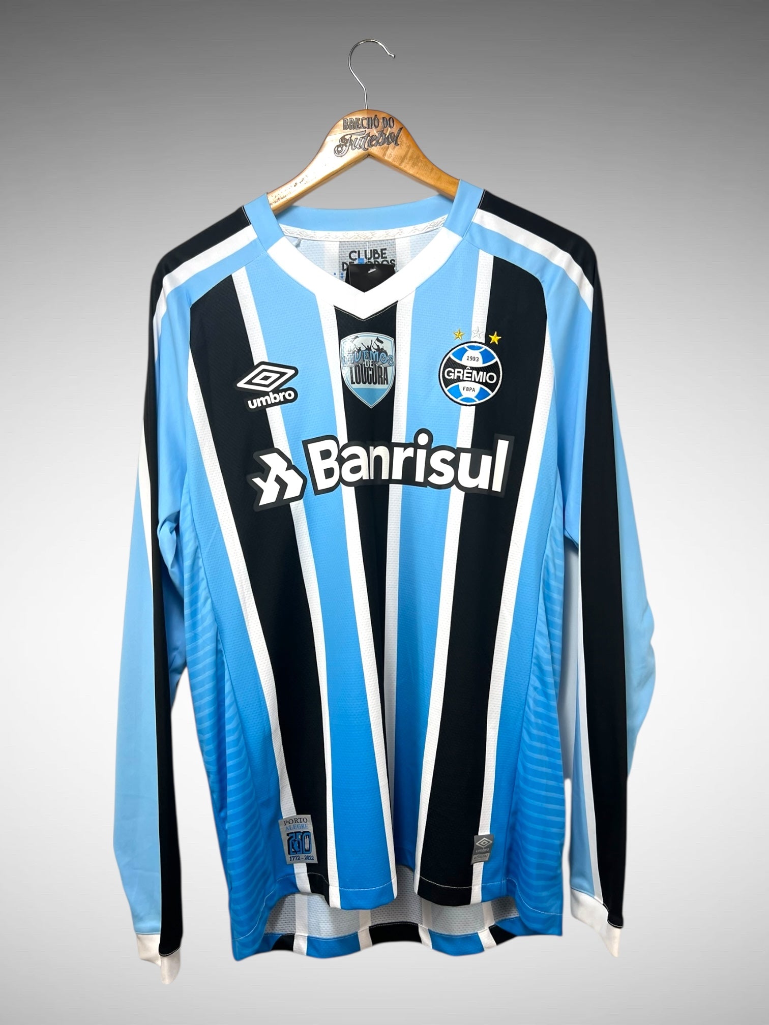 Grêmio 2022 Primeira Camisa Tam M N 15 Lucas Mangas Longas.