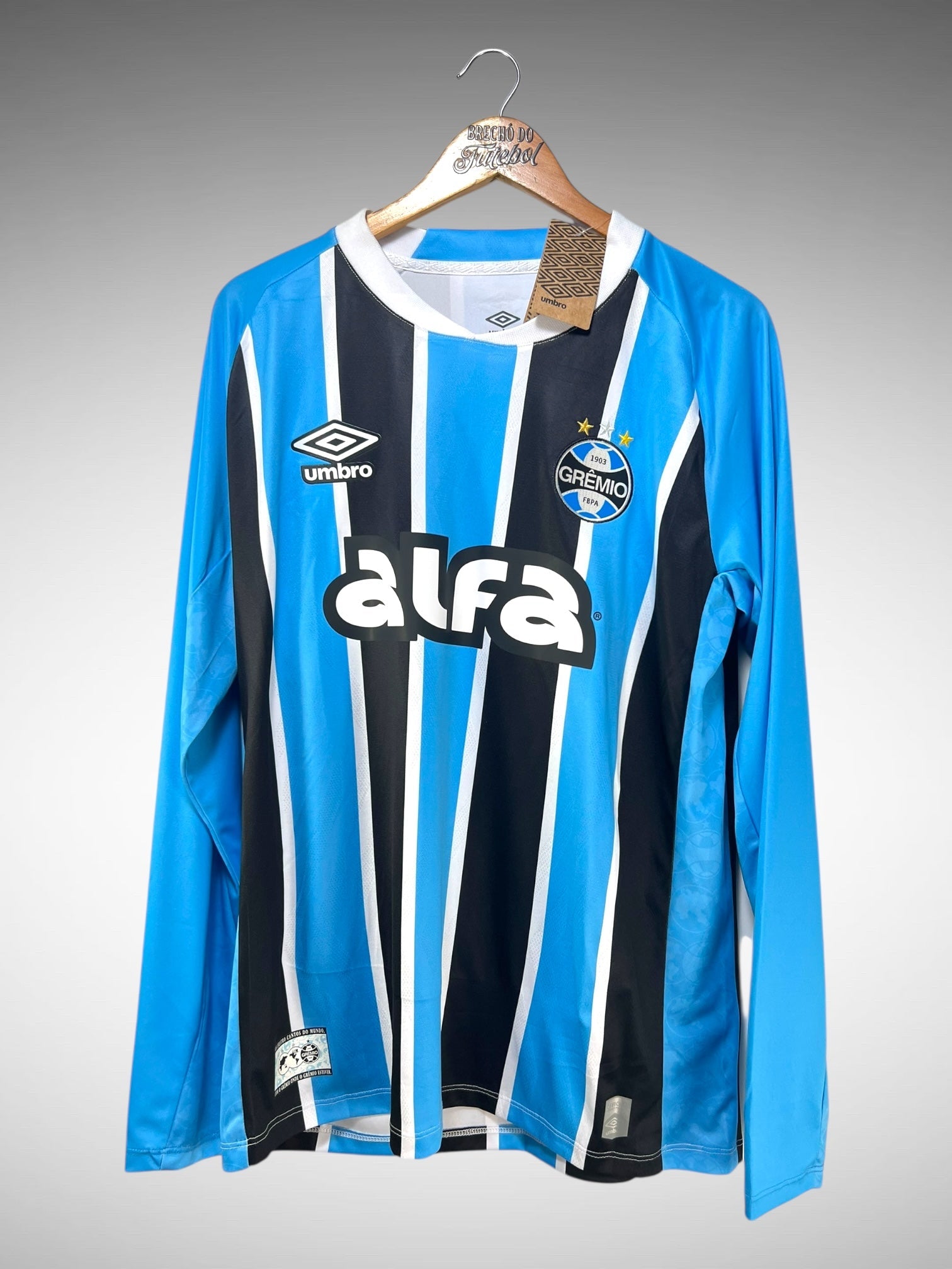 Grêmio 2025 Primeira Camisa Tam G N 29 Arthur Mangas Longas.