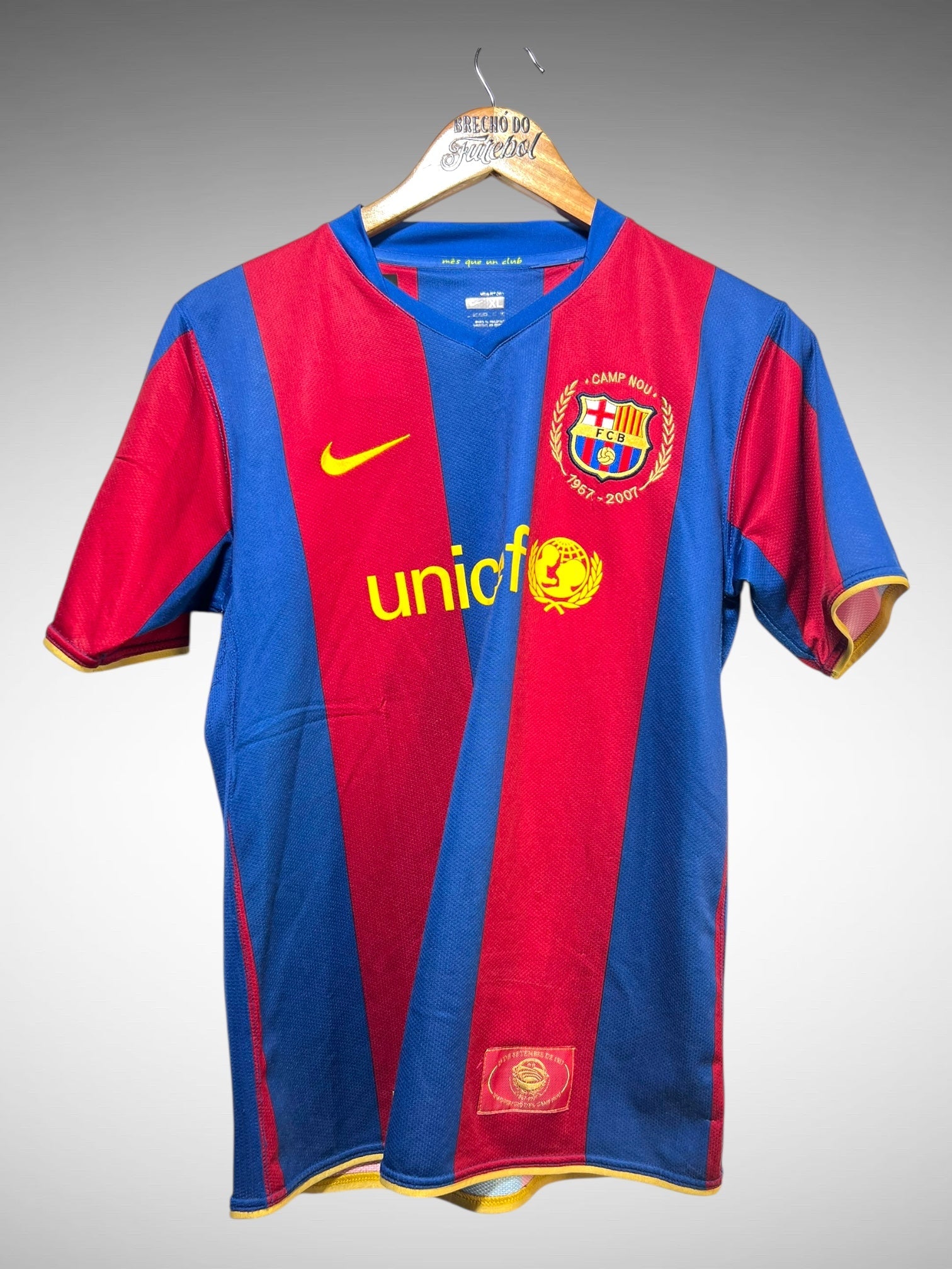 Barcelona 2007 Primeira Camisa Tam 14 Anos Infantil.