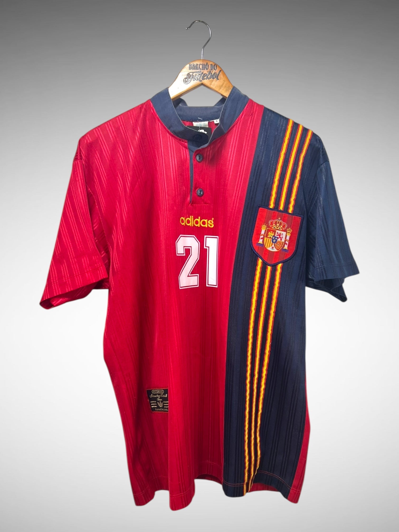 Espanha 1996 Primeira Camisa Tam G N 21 Luis Enrique.