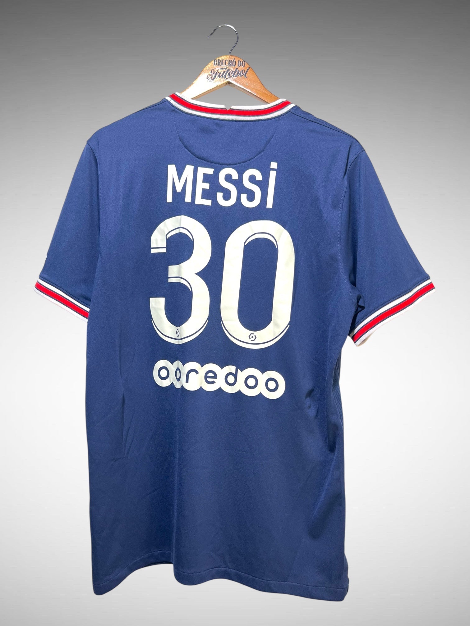 Paris Saint-Germain 2021 Primeira Camisa Tam G N 30 Messi.