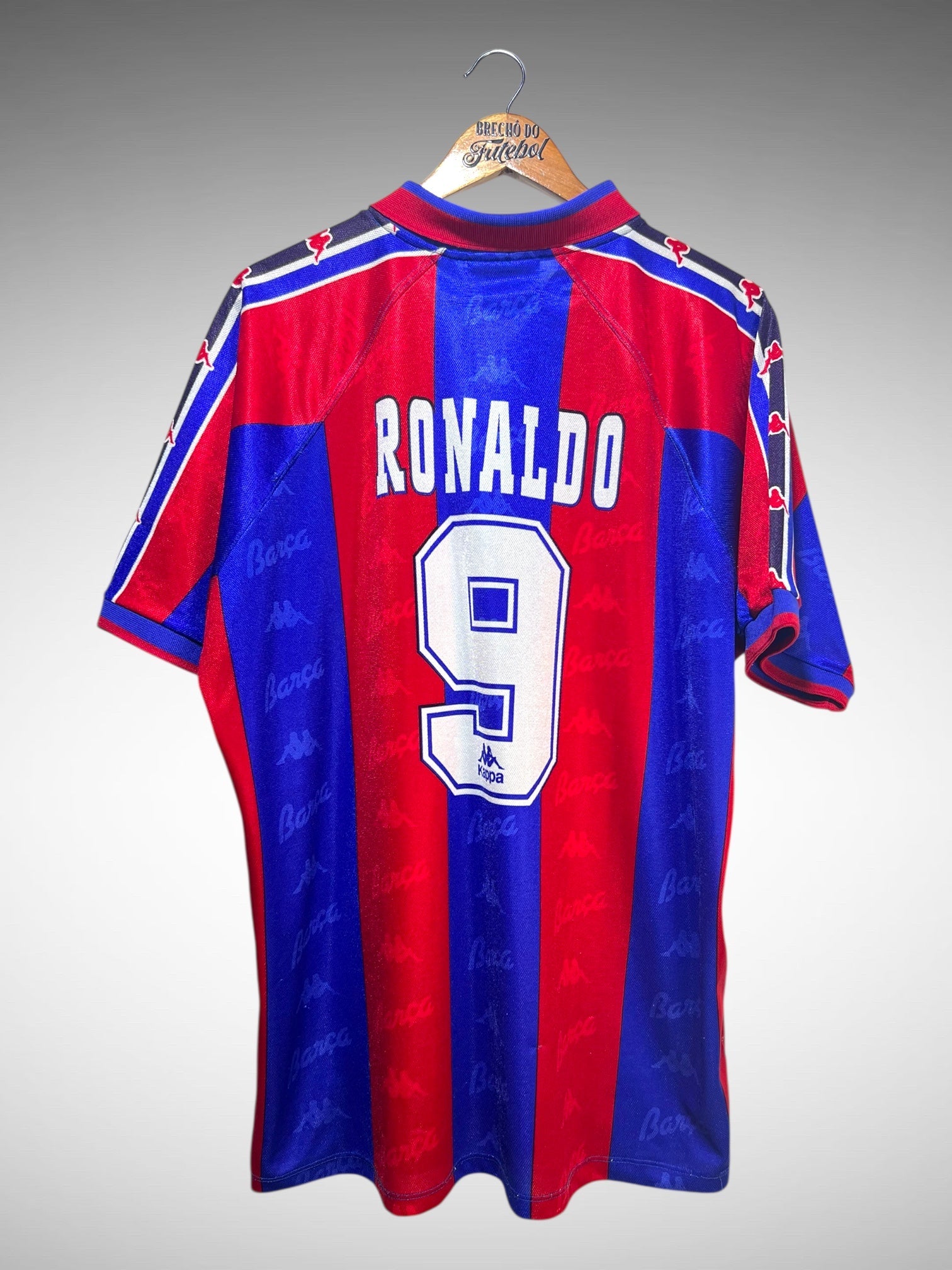 Barcelona 1997 Primeira Camisa Tam GG N 9 Ronaldo.