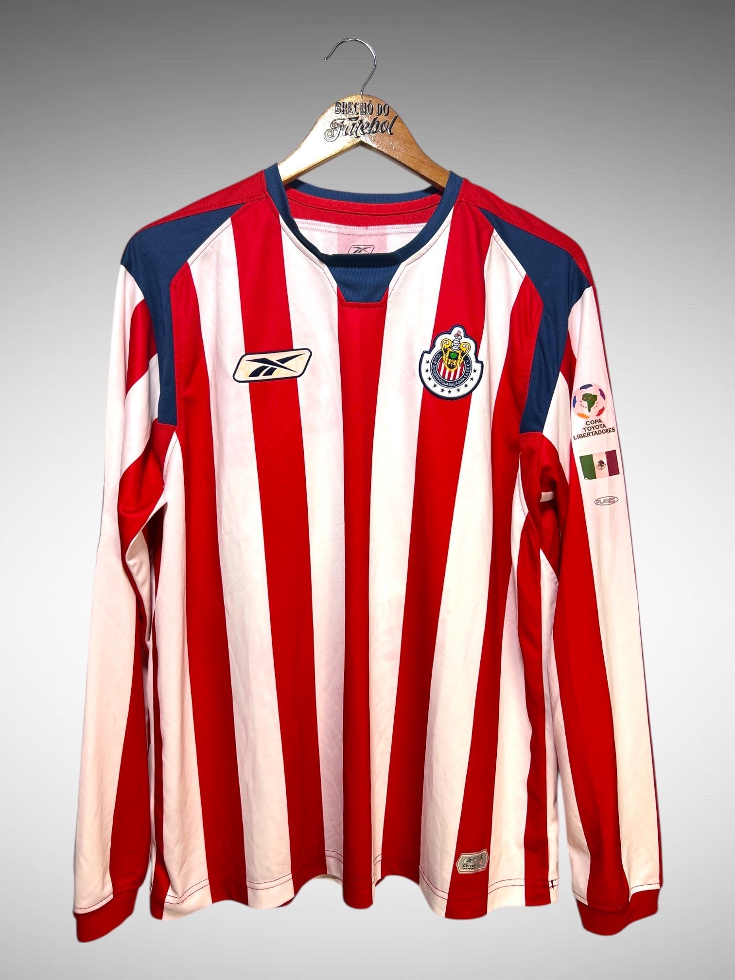Chivas Guadalajara 2005 Primeira Camisa Tam G N 24 R. Perez Mangas Longas.