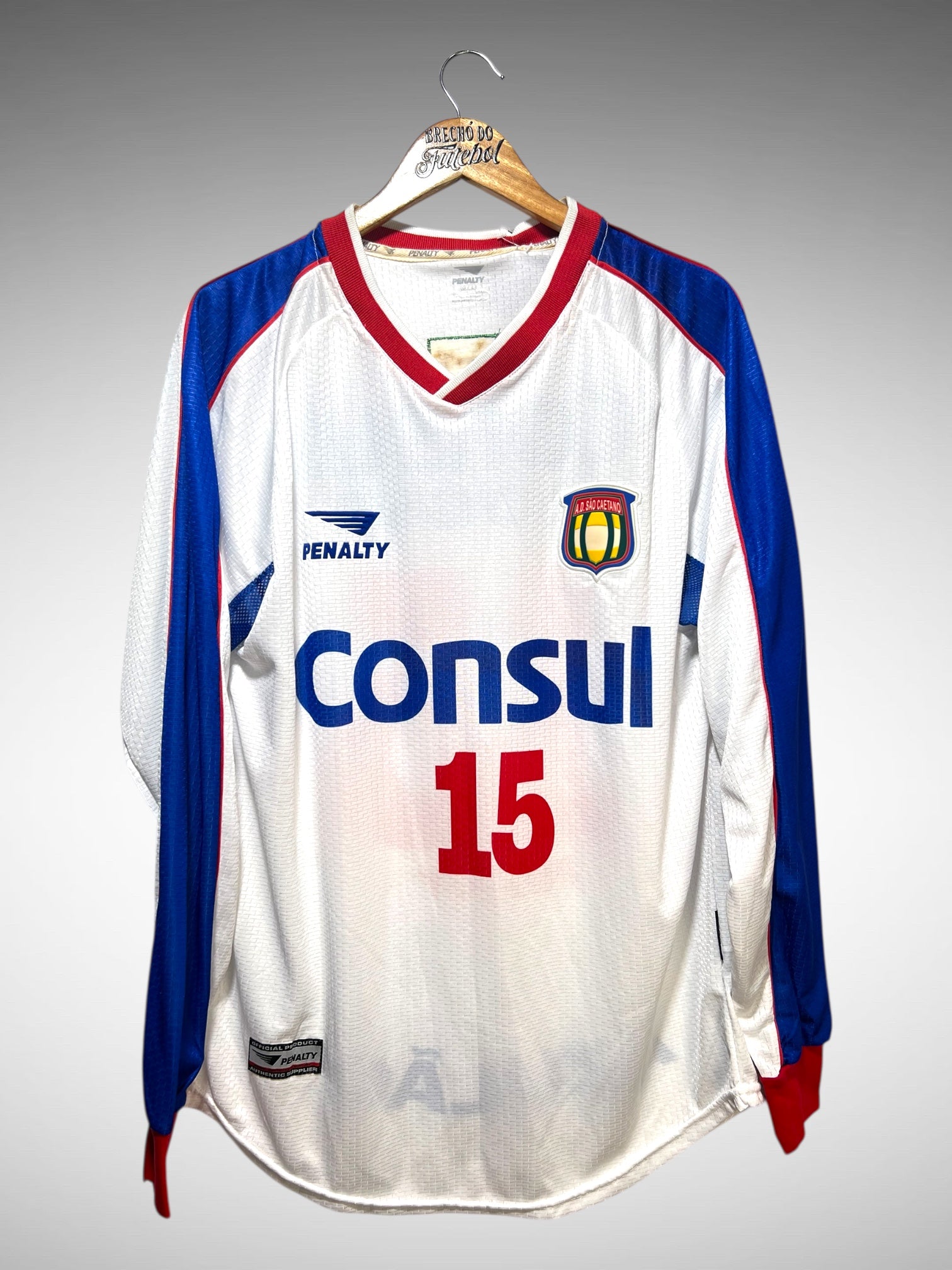 São Caetano 2001 Segunda Camisa Tam G N 15 Roger Mangas Longas.