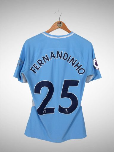 Manchester City 2017 Primeira Camisa Tam G N# 25 Fernandinho.
