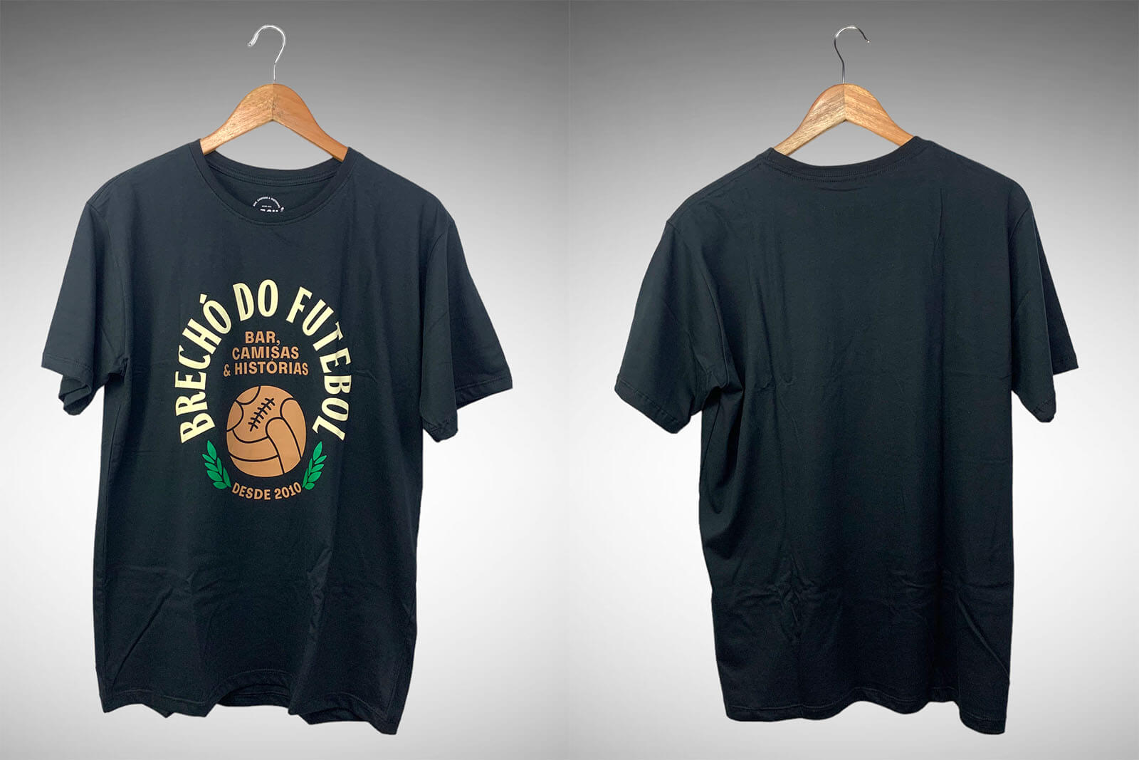 Camisa da Firma - Brechó do Futebol (Preta, Logo 2).