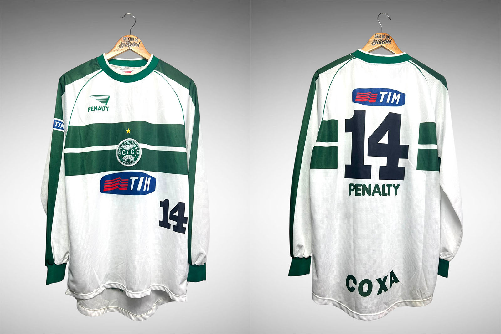Coritiba 2001 Primeira Camisa Tam G Nº 14 Mangas Longas.