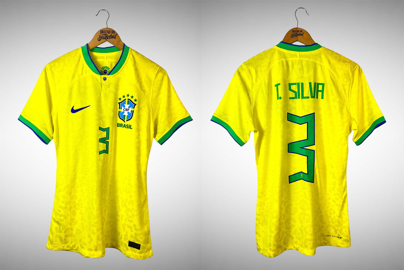 Brasil 2022 Primeira Camisa Tam M Nº 3 T. Silva.