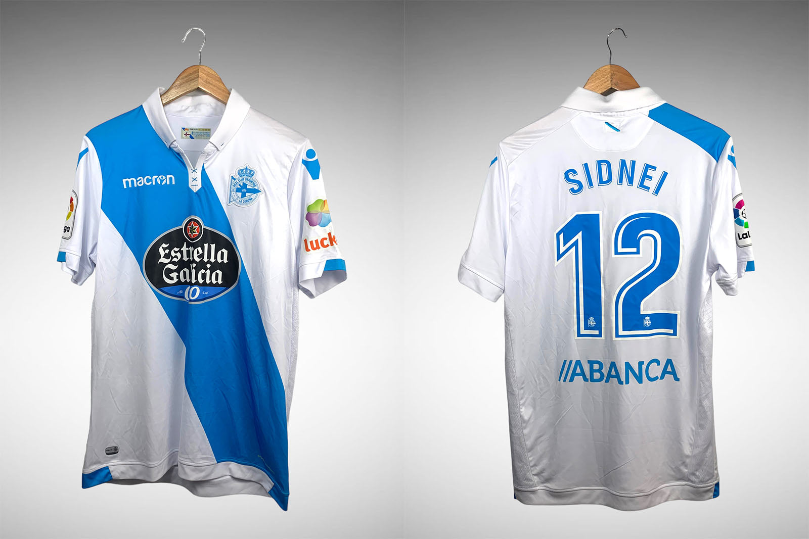 La Coruna 2017 Segunda Camisa Tam G N°12 Sidnei.