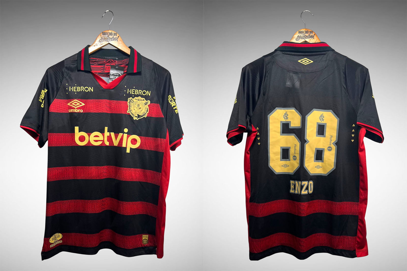 Sport Recife 2024 Primeira Camisa Tam G Nº 68 Enzo.