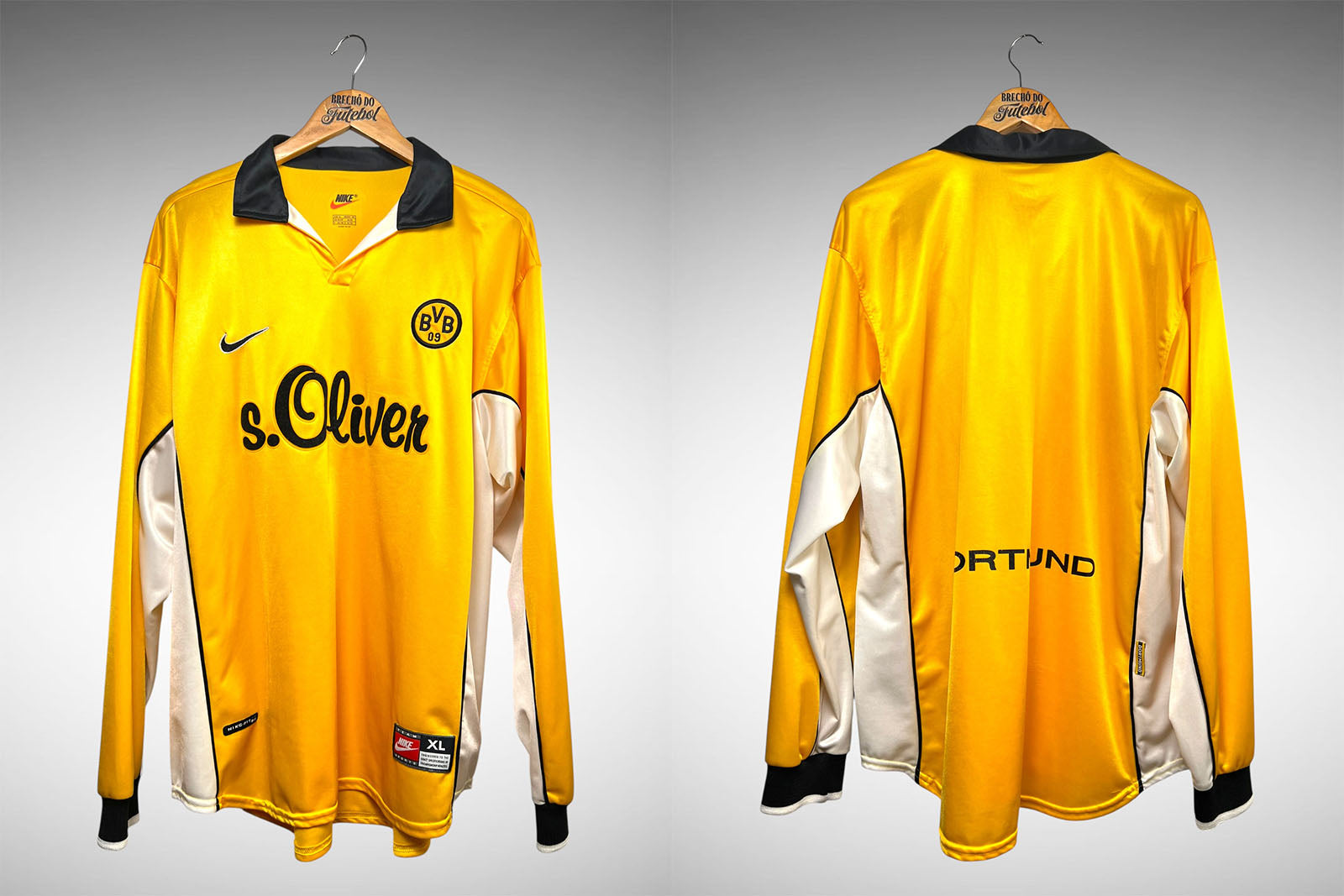 Borussia Dortmund 1998 Primeira Camisa Tam GG Mangas Longas.