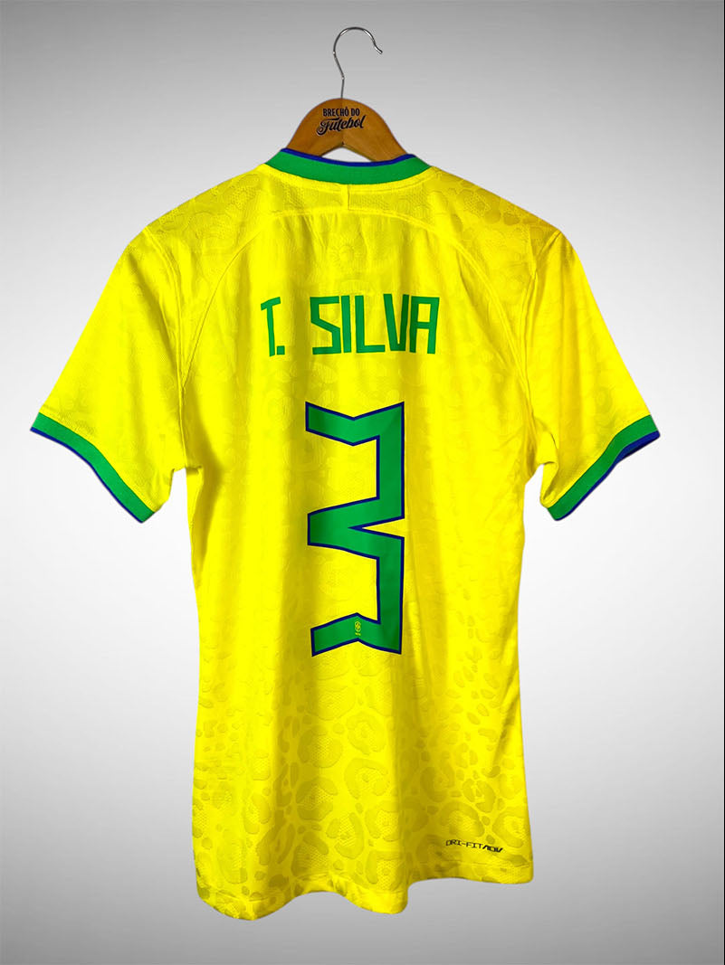 Brasil 2022 Primeira Camisa Tam M Nº 3 T. Silva.