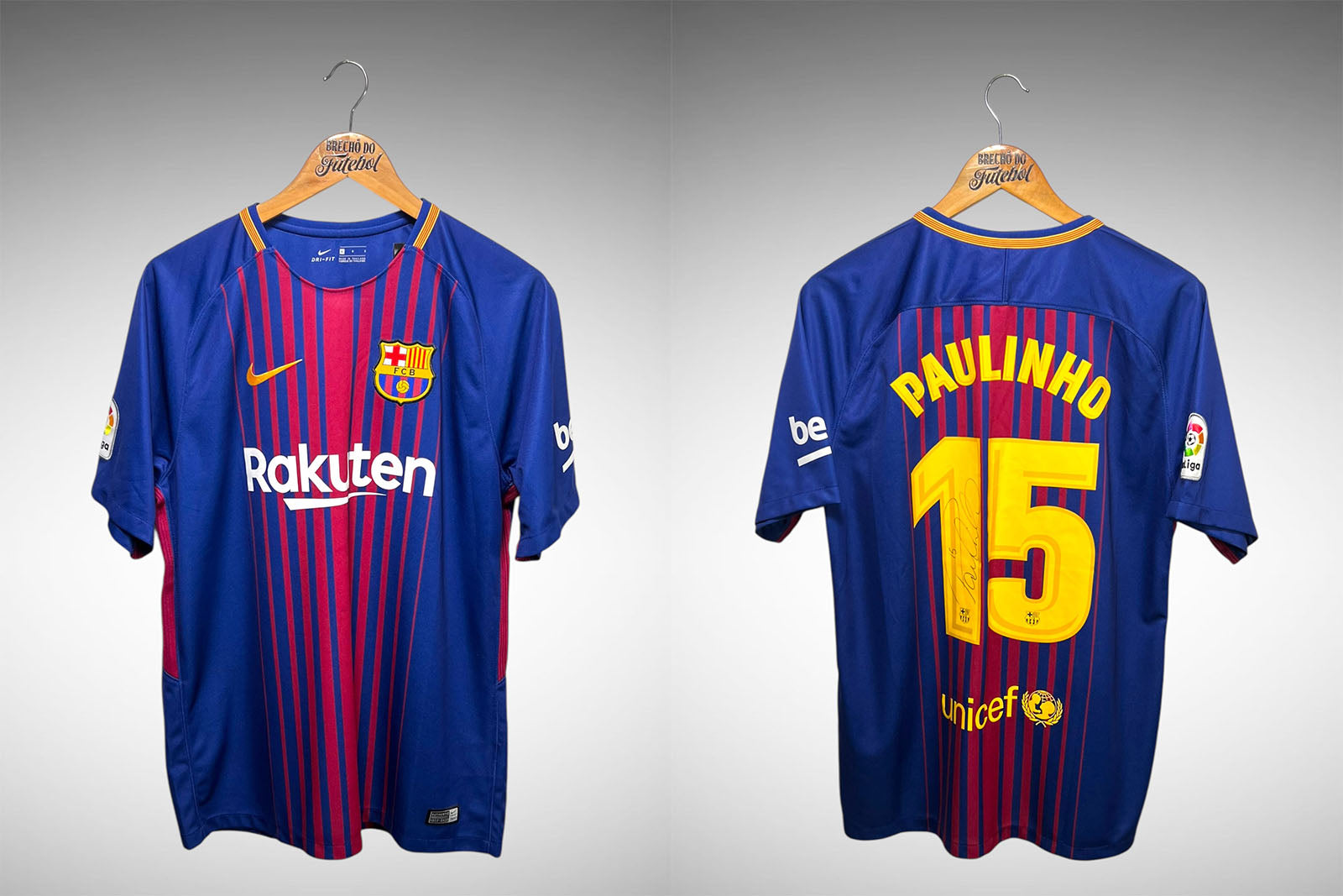 Barcelona 2017 Primeira Camisa Tam G Nº15 Paulinho.
