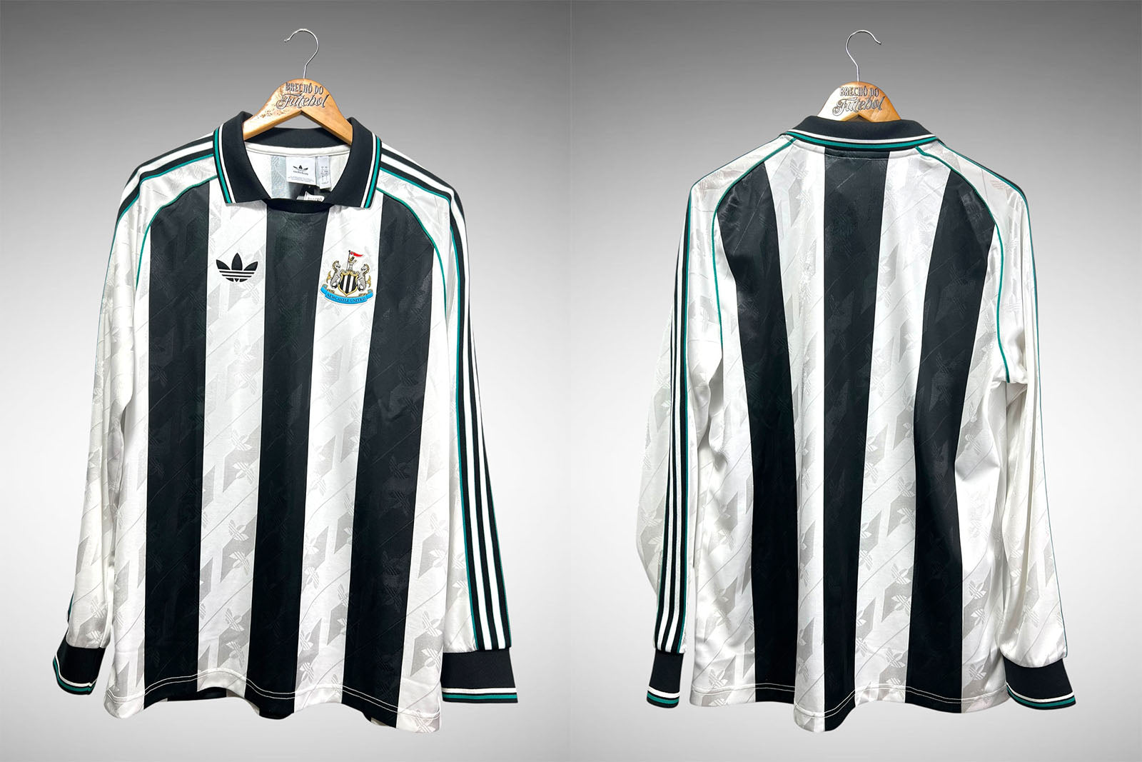 Newcastle United Camisa Adidas Originals Tam G Mangas Longas.