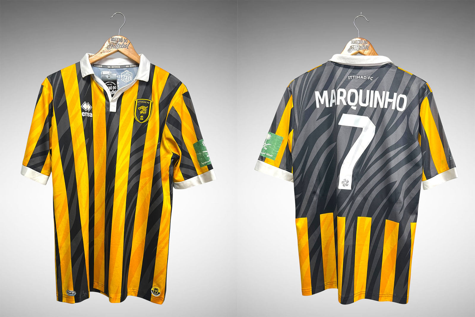 Al Ittihad 2014 Primeira Camisa Tam 3G Nº 7 Marquinho.