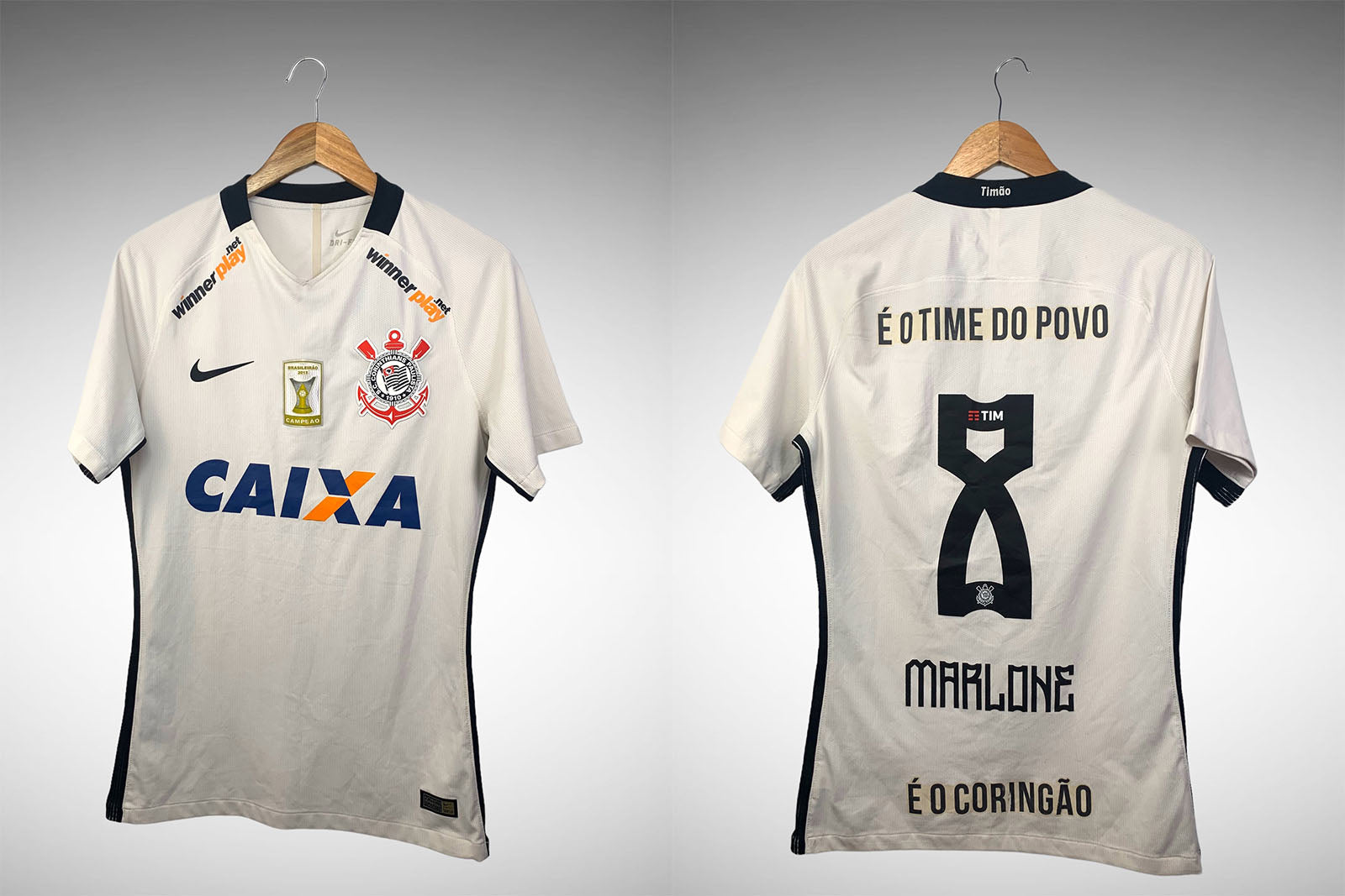 Corinthians 2016 Primeira Camisa Tam M Nº 8 Marlone.