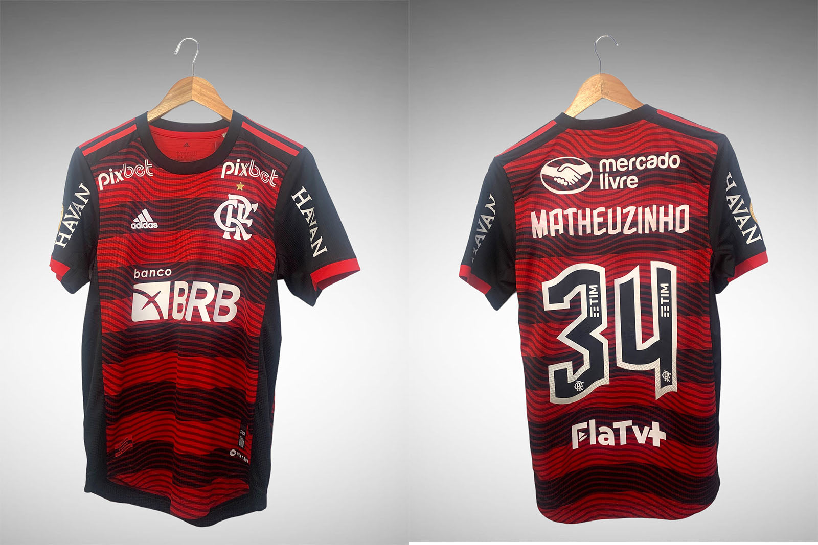 Flamengo 2022 Primeira Camisa Tam P Nº 34 Matheuzinho.