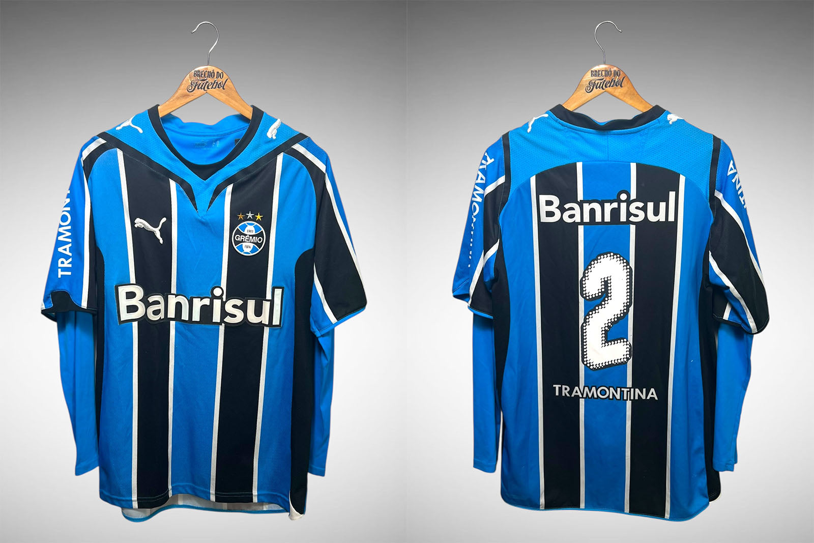Grêmio 2009 Primeira Camisa Tam M Nº2 Manga Longa.