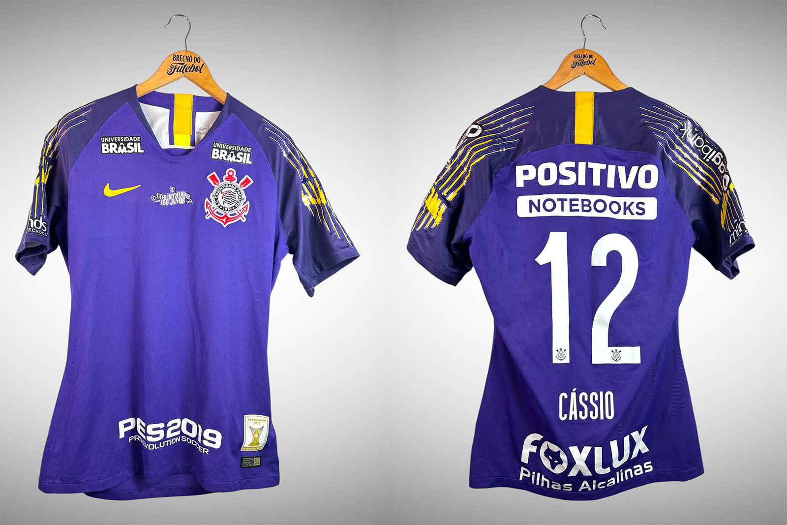 Corinthians 2018 Camisa de Goleiro Tam G Nº 12 Cássio.