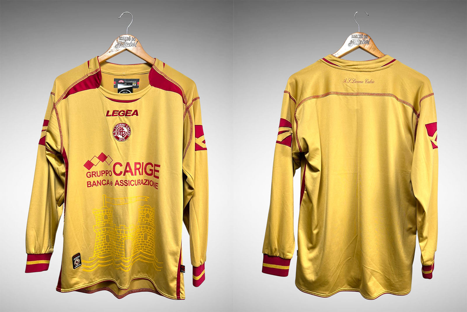 Livorno 2006 Terceira Camisa Tam M Mangas Longas.