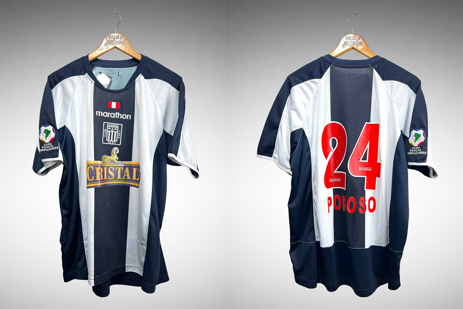 Alianza Lima 2007 Primeira Camisa Tam G Nº 24 Poroso.