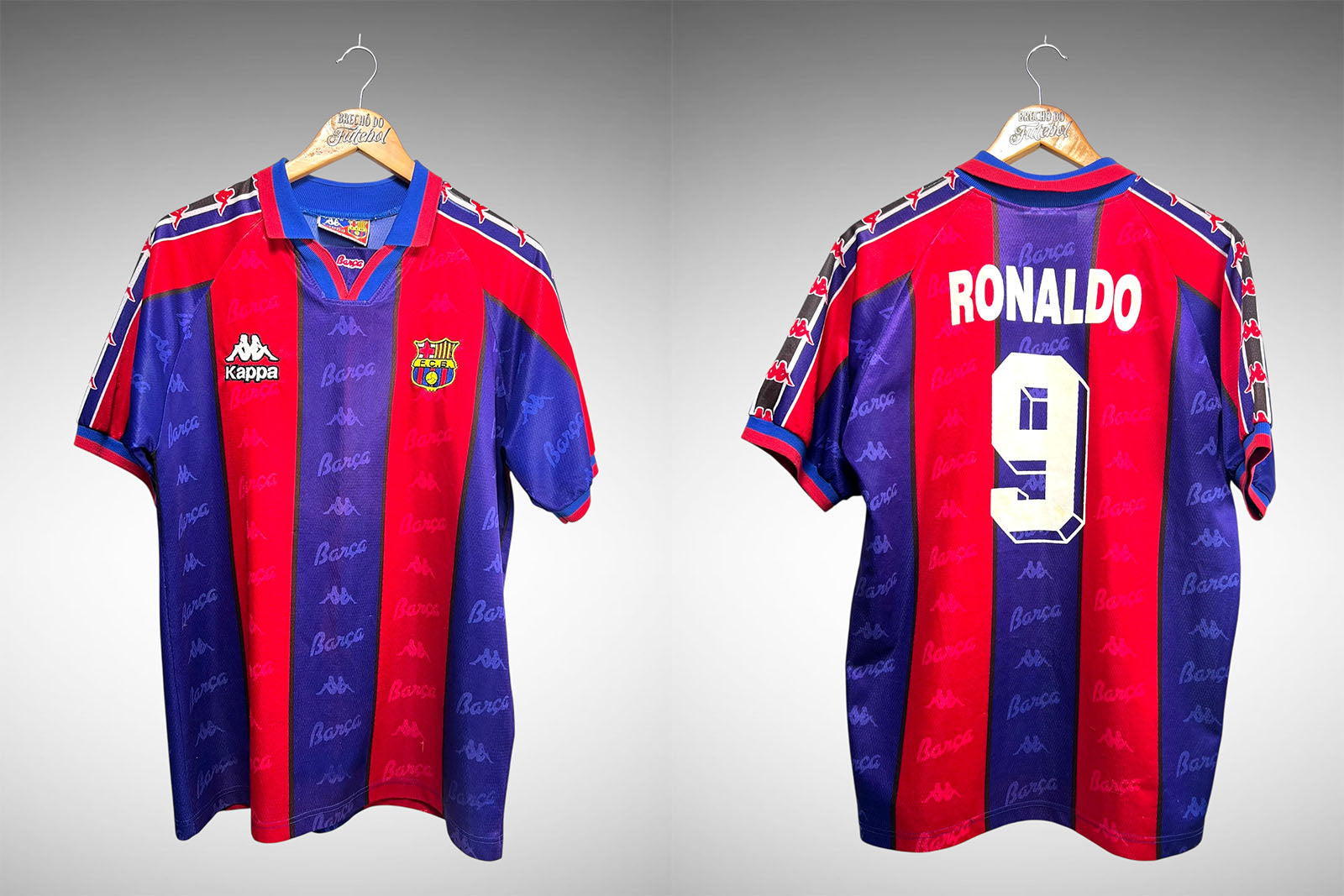 Barcelona 1997 Primeira Camisa Tam G Nº 9 Ronaldo.