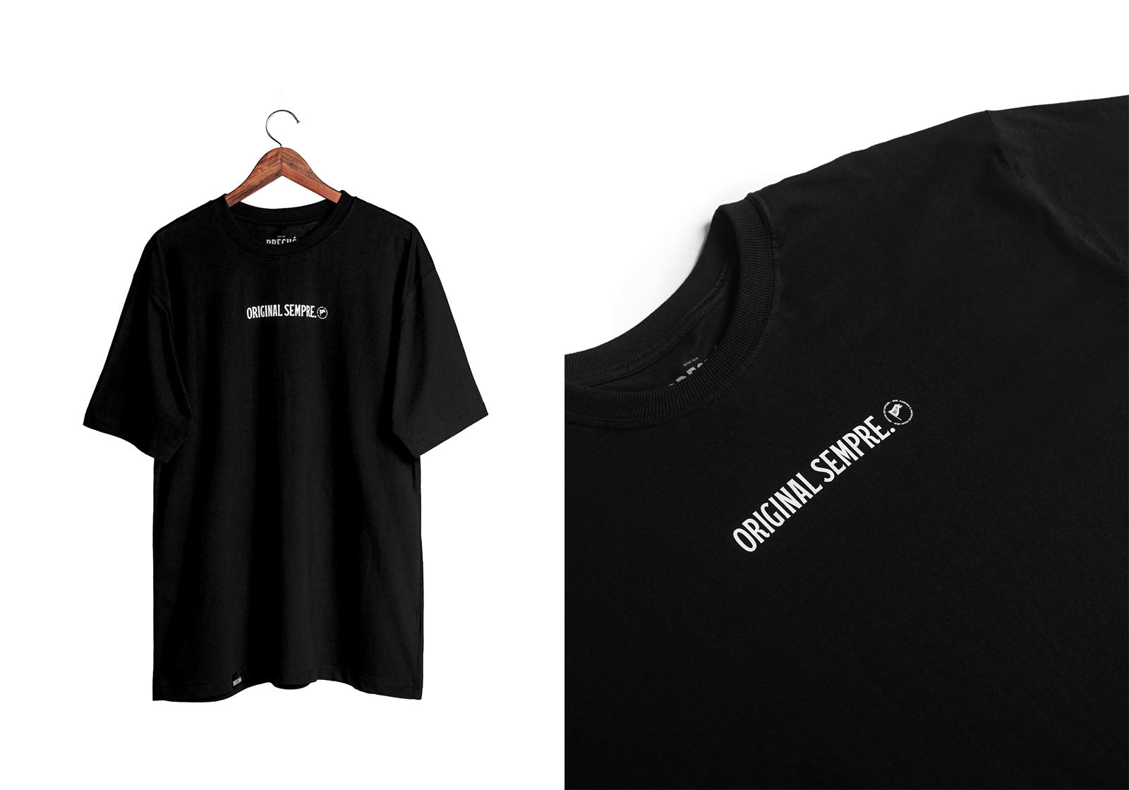 Camiseta Original Sempre | Preta | BdF - Pré-Jogo 00.